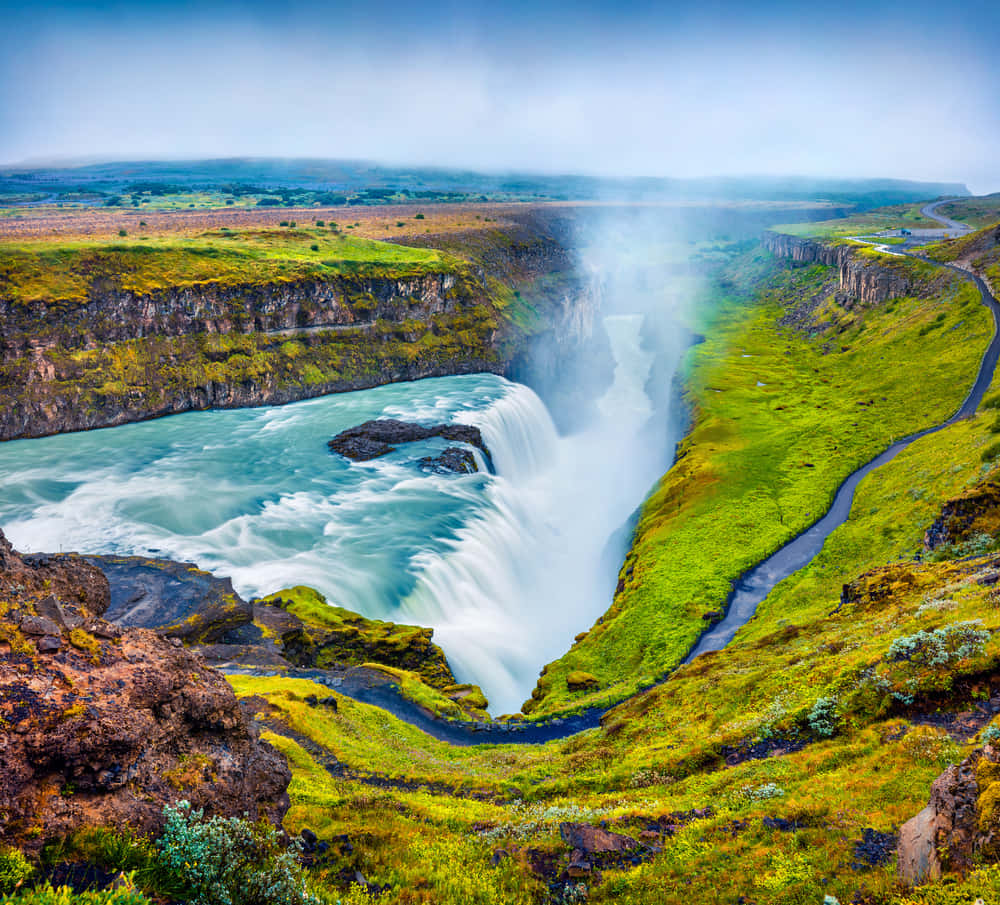 Μαγικός Καταρράκτης Gullfoss στη Νοτιοδυτική Ισλανδία Ταπετσαρία