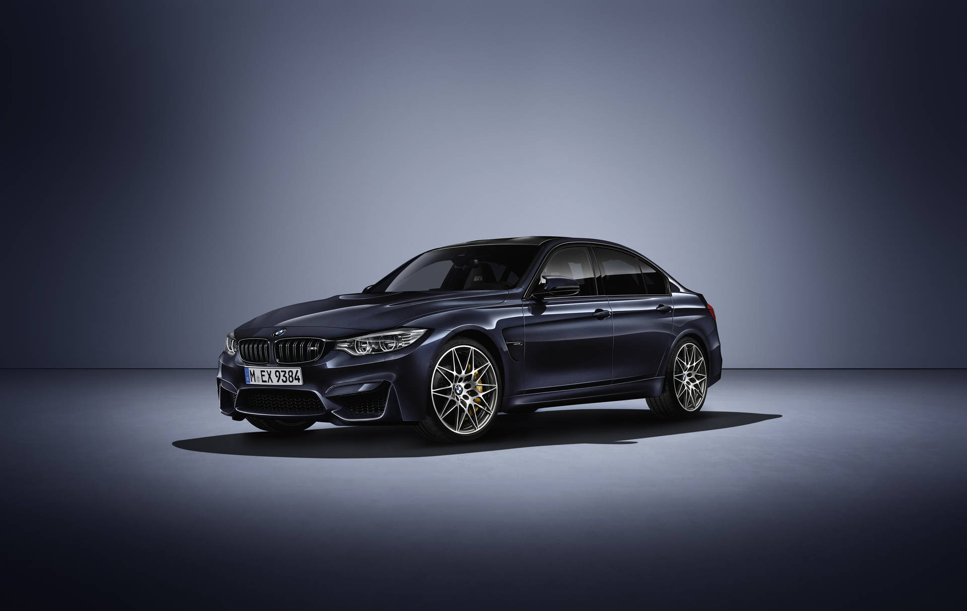 Μαύρη BMW M3 30 Jahre Edition σε προβολέα ταπετσαρία — Bmw Ταπετσαρία
