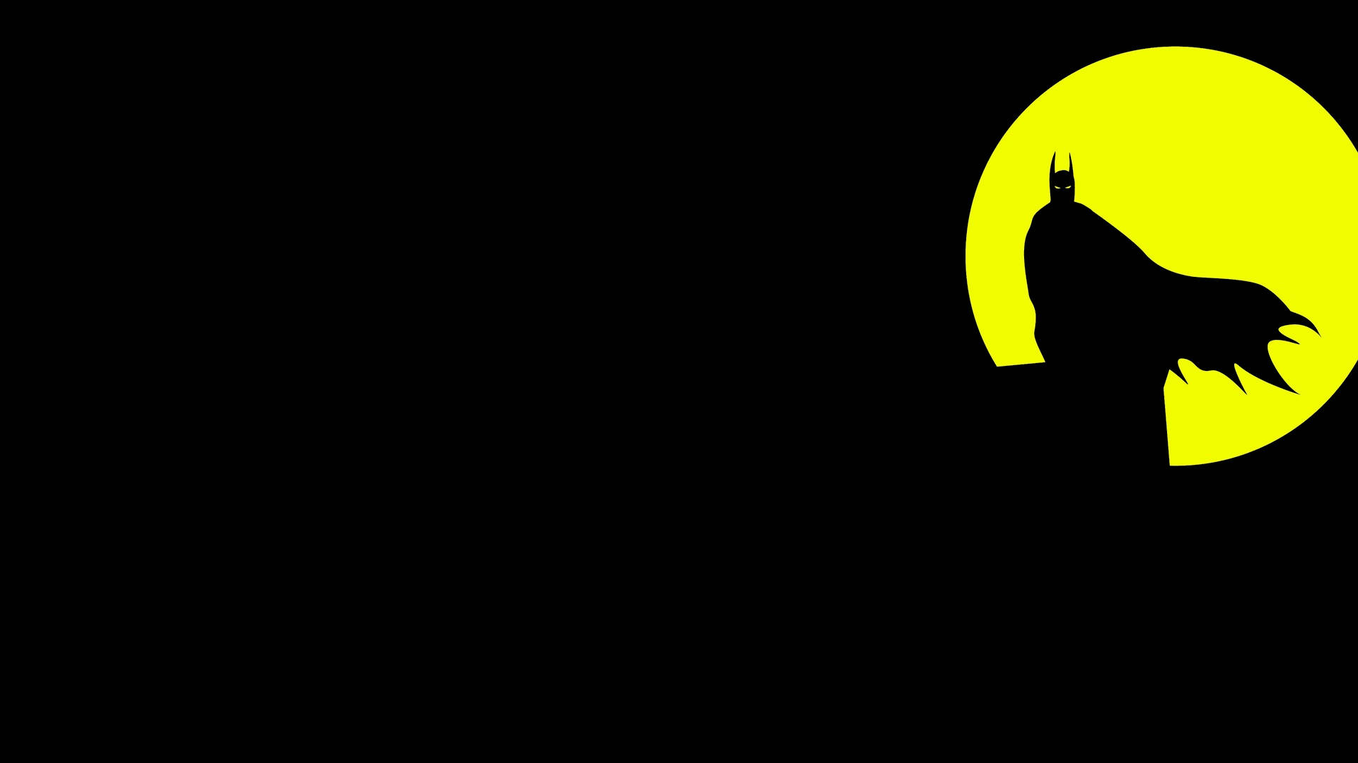 Ταπετσαρία μαύρης και κίτρινης σιλουέτας Batman — Batman Ταπετσαρία
