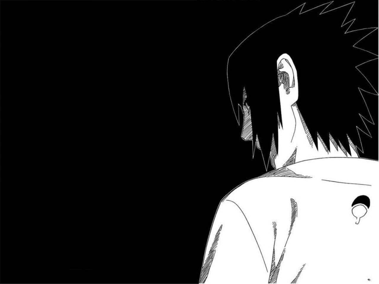 Μαύρο Anime Uchiha Sasuke Ταπετσαρία