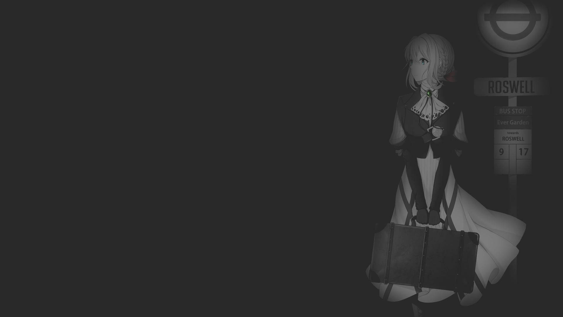Μαύρο Anime Violet Evergarden Ταπετσαρία