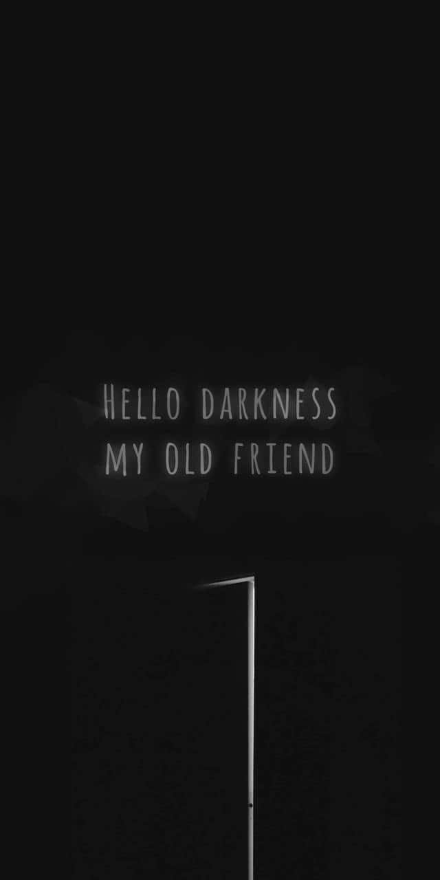 Μαύρο Emo iPhone Hello Darkness Ταπετσαρία