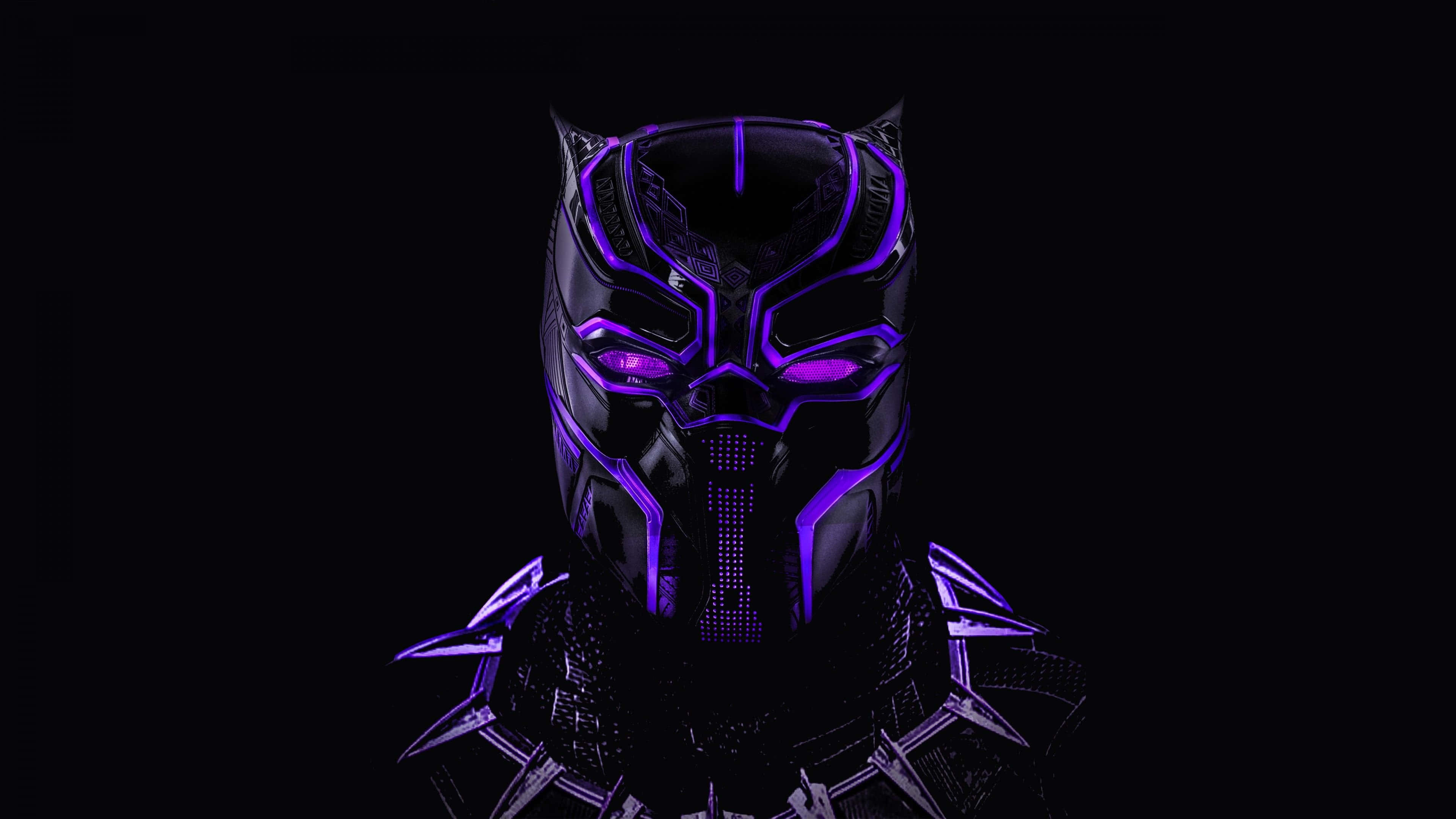 Μαύρο Νέον HD Black Panther Ταπετσαρία