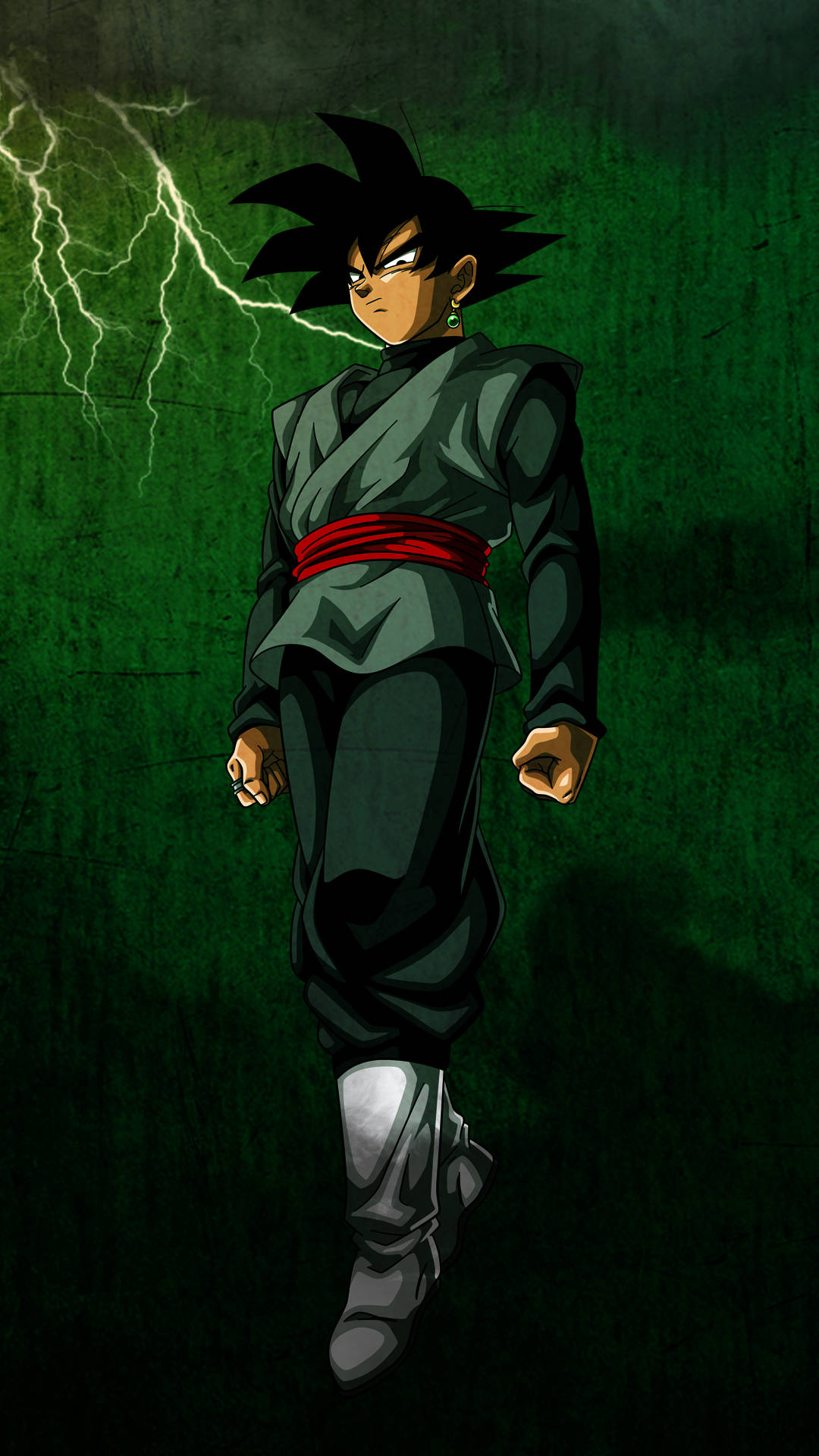 Μαύρος Goku με Πράσινη Αύρα - Wallpaper για Κινητό Anime Ταπετσαρία