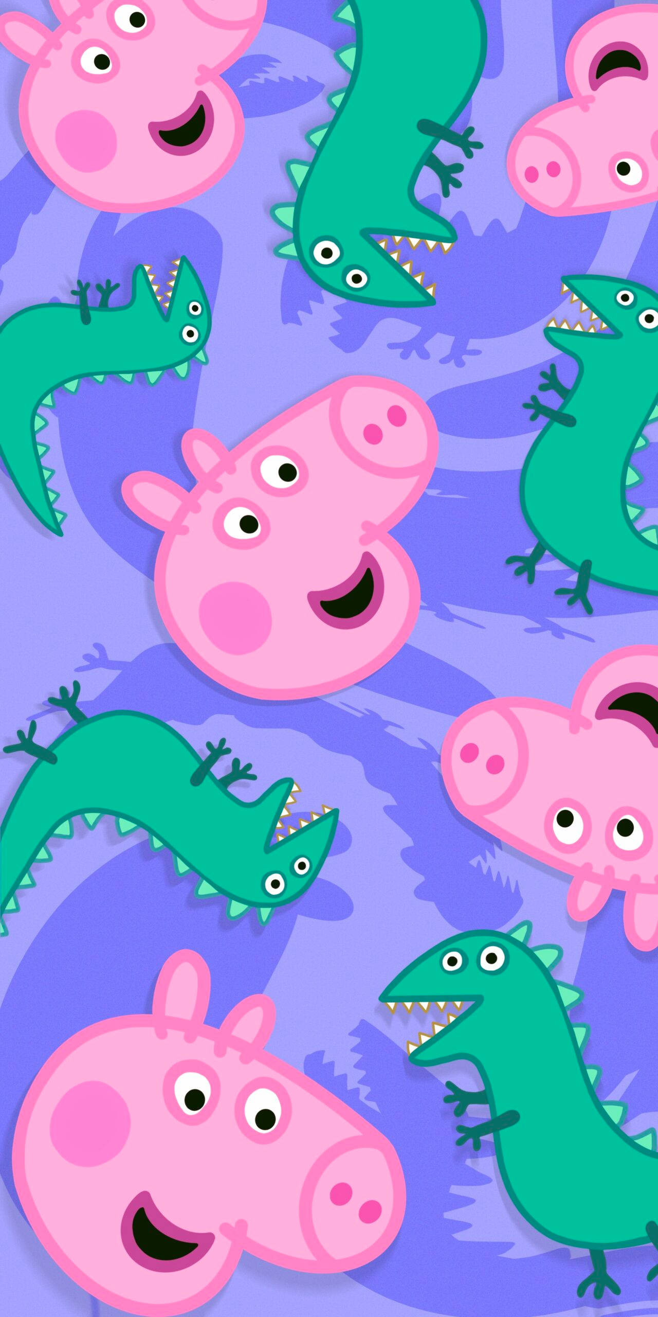Μεγάλη Σαύρα και Peppa Pig iPhone Ταπετσαρία
