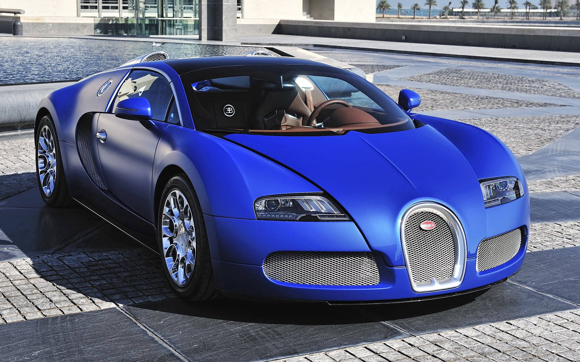 Ταπετσαρία Κλασικής Bugatti Veyron σε Ζαφείρι Μπλε — Bugatti Ταπετσαρία