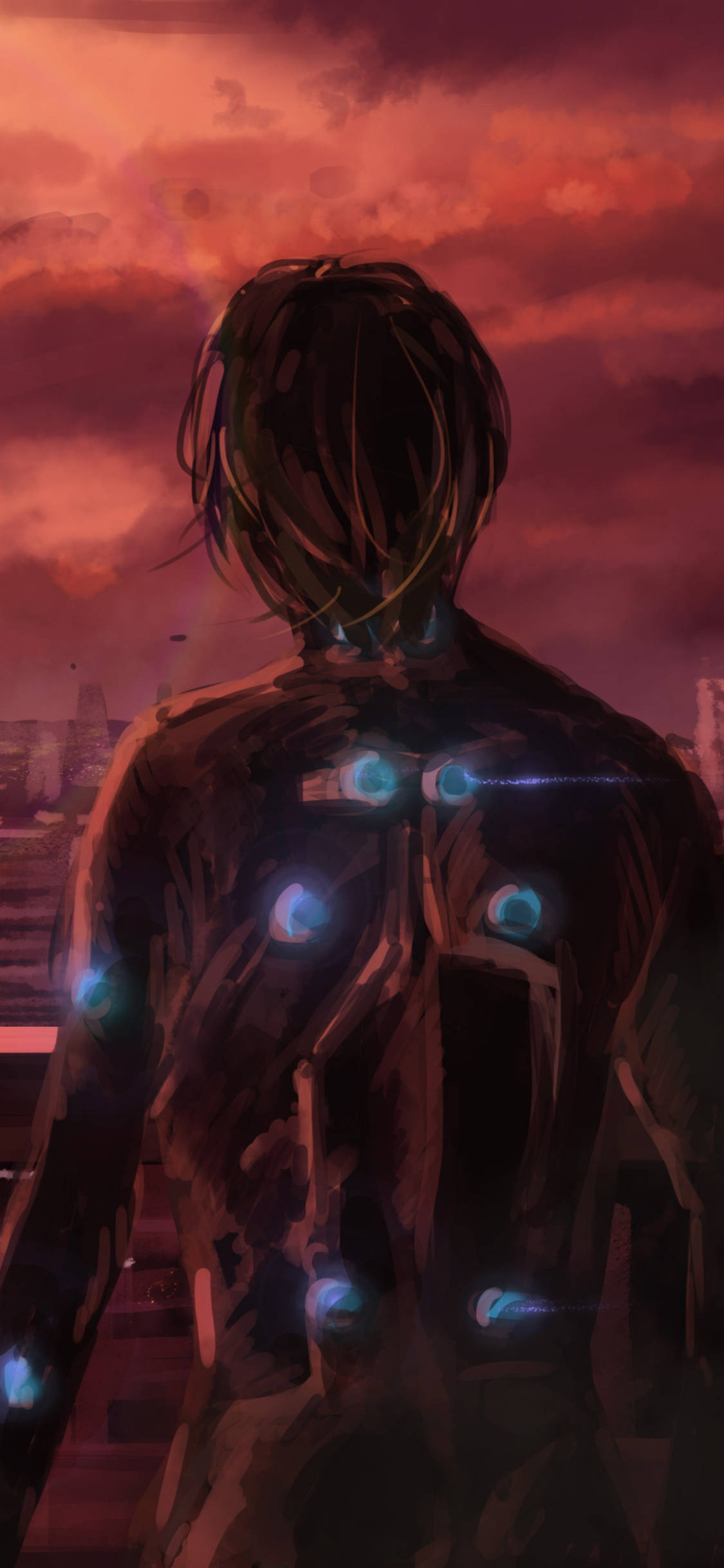 Μελαγχολικό Φουτουριστικό Gantz Ταπετσαρία