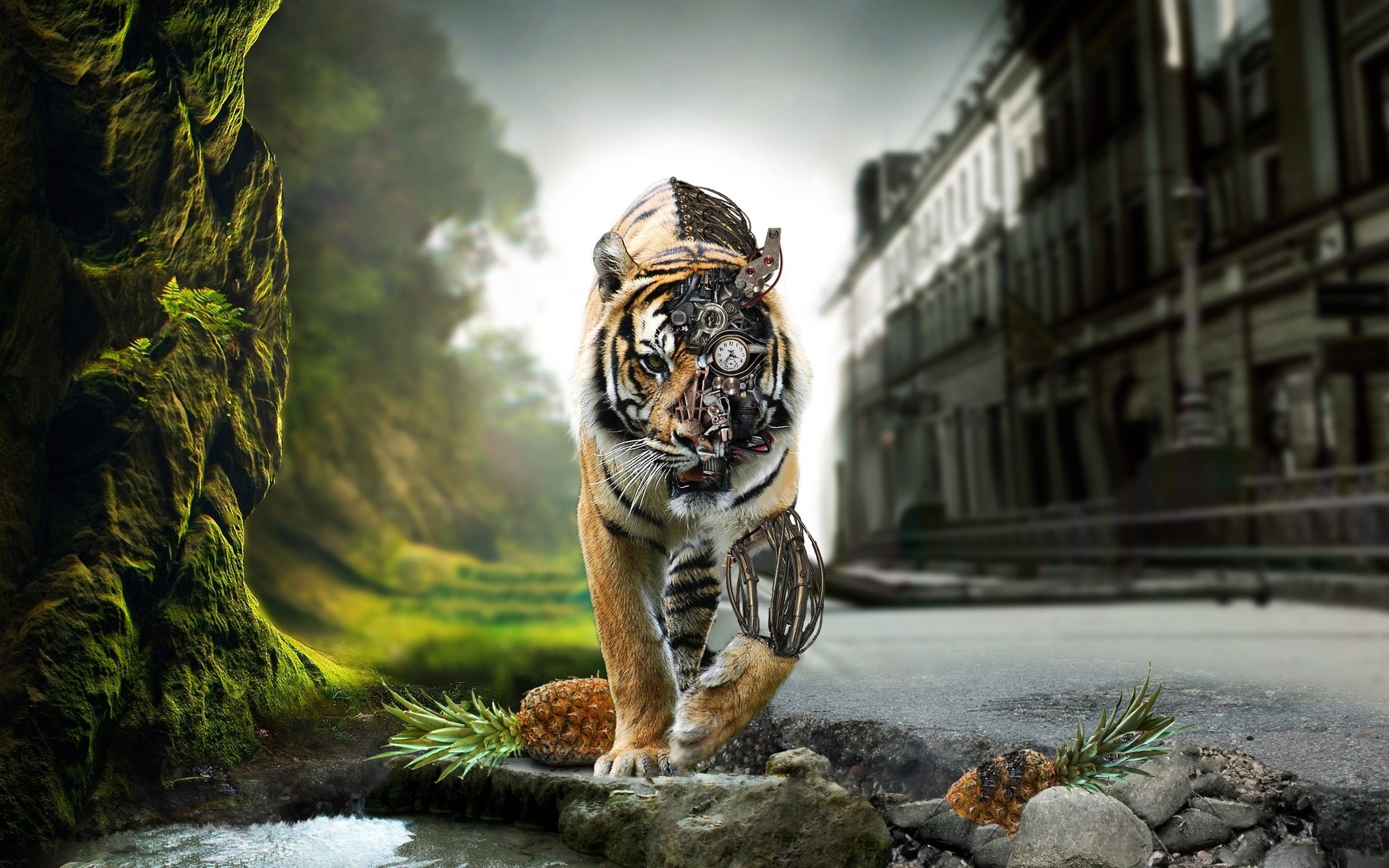 Μηχανοποιημένο Τέρας 8K Τίγρης UHD Ταπετσαρία