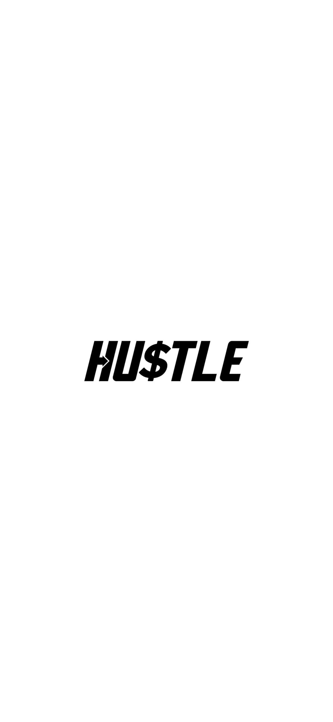 Μια ασπρόμαυρη εικόνα της λέξης hustle Ταπετσαρία