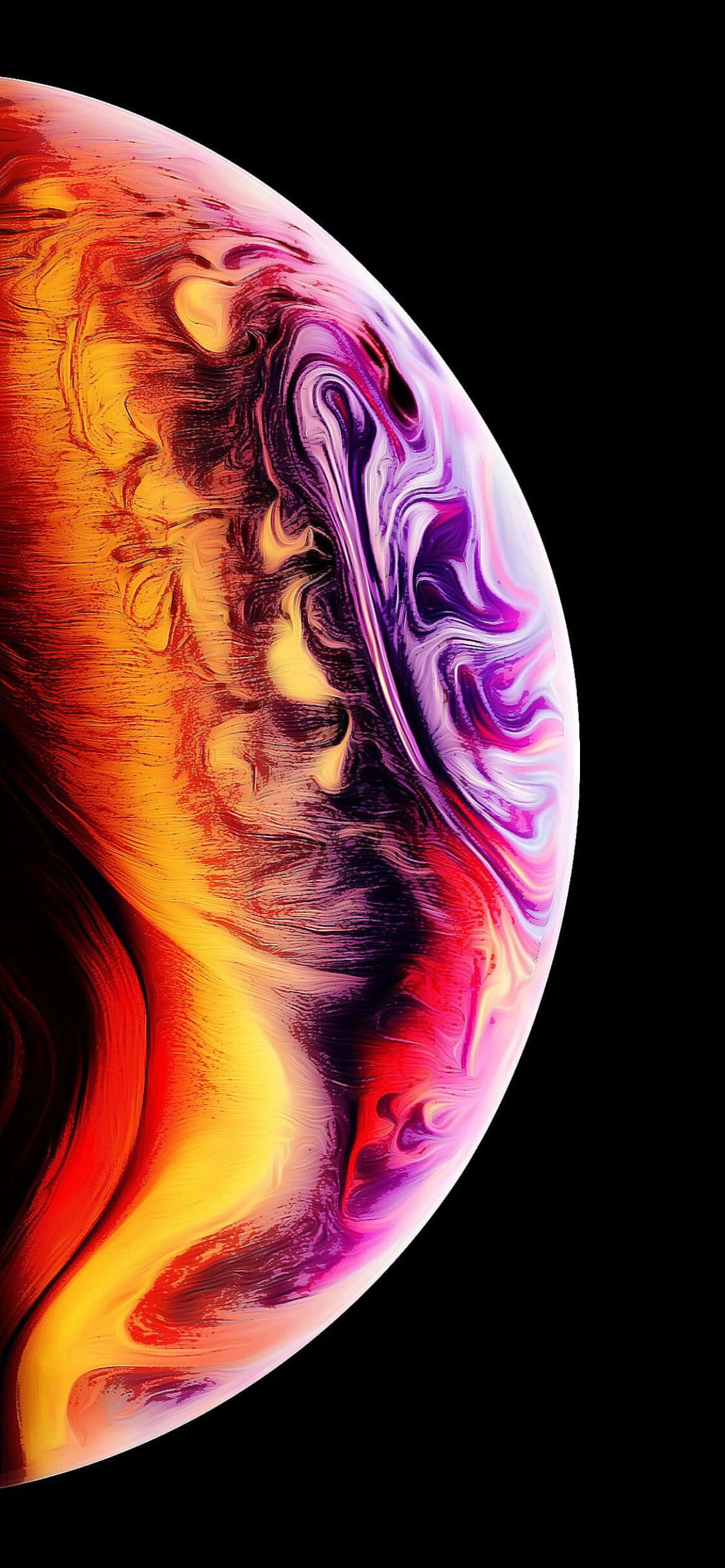 μια αφηρημένη εικόνα ενός πολύχρωμου apple iPhone xs Ταπετσαρία