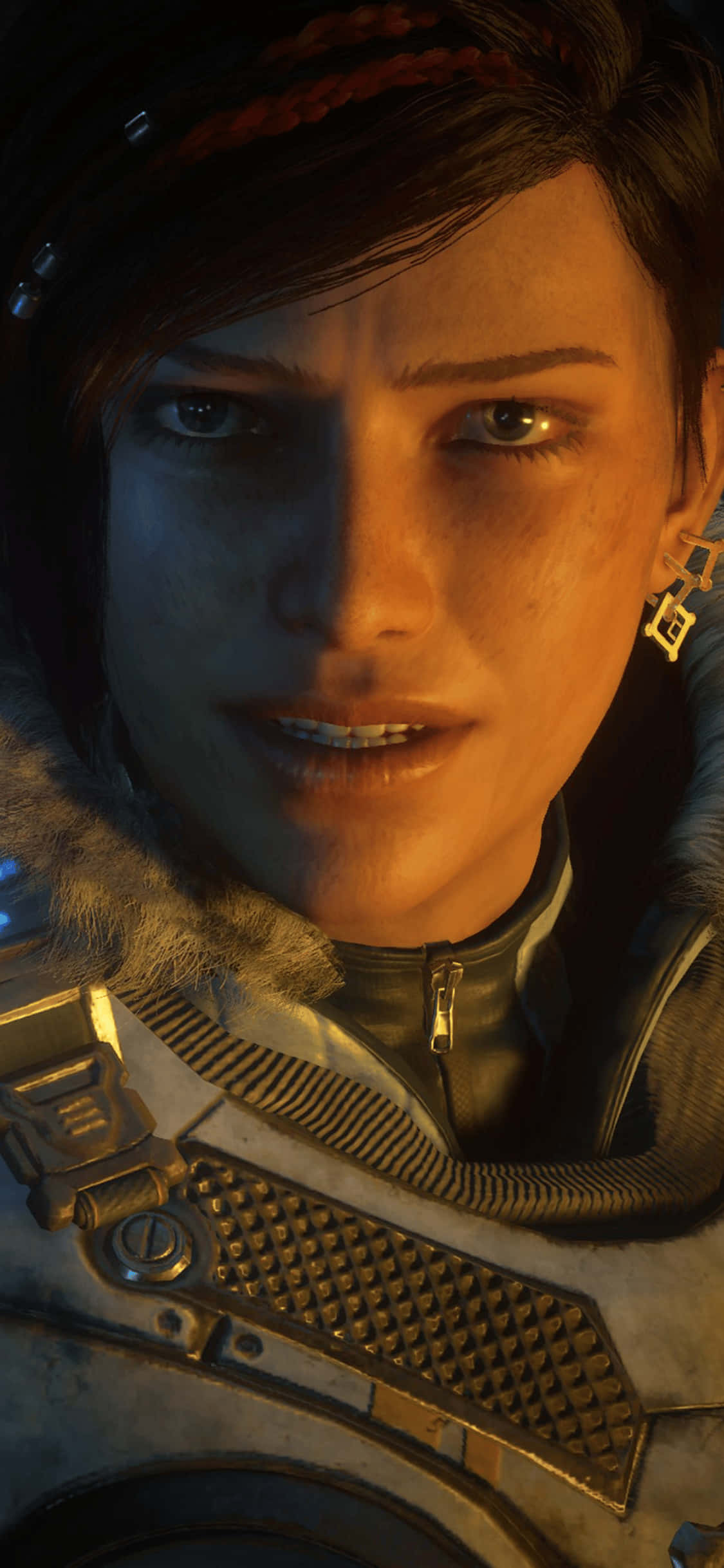 μια γυναίκα σε ένα παιχνίδι με γούνινο παλτό Ταπετσαρία