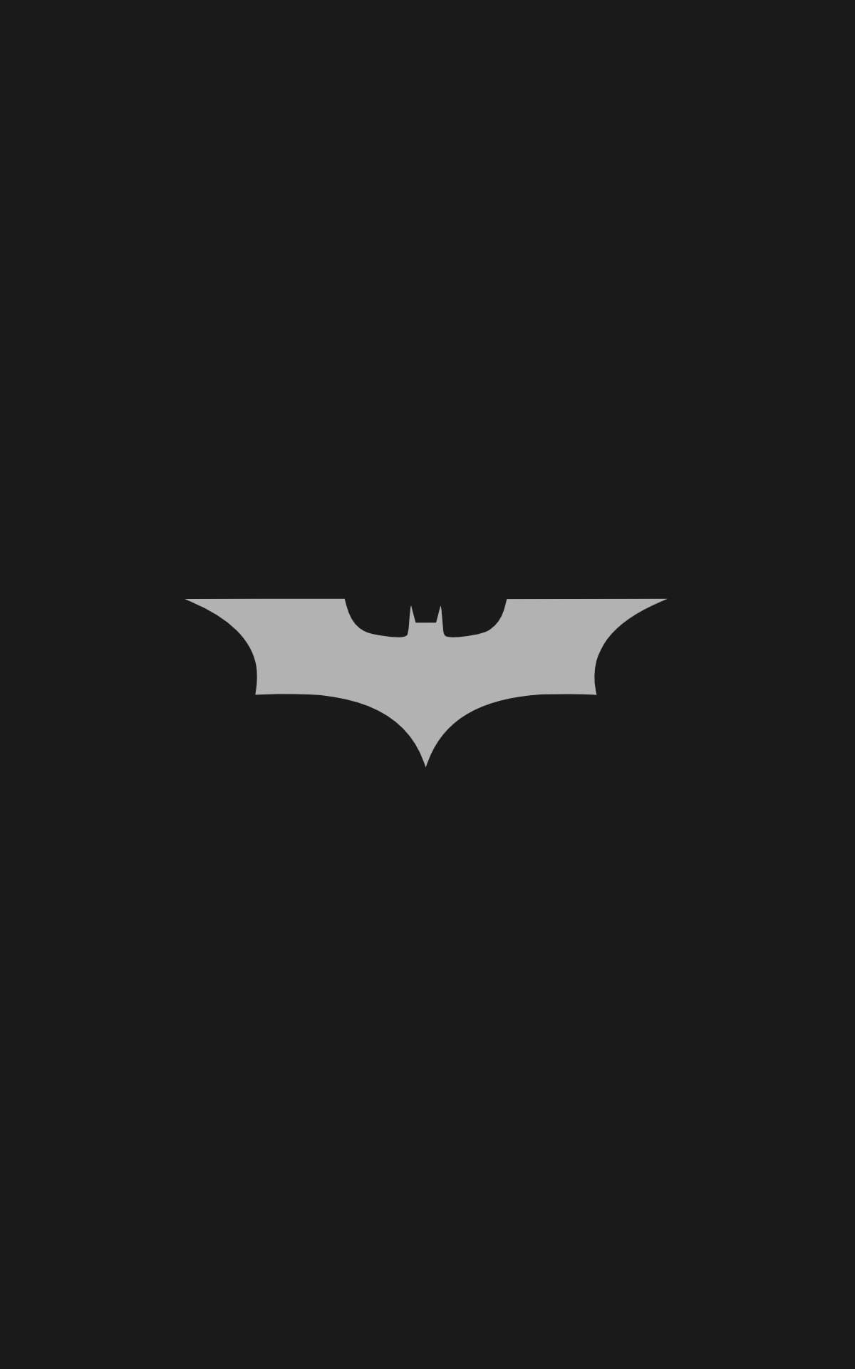 Μινιμαλιστικό Γκρι Λογότυπο Batman iPhone Ταπετσαρία