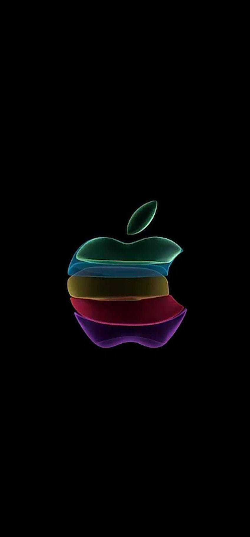 Μινιμαλιστικό Ουράνιο Τόξο Λογότυπο Apple iOS 11 Ταπετσαρία