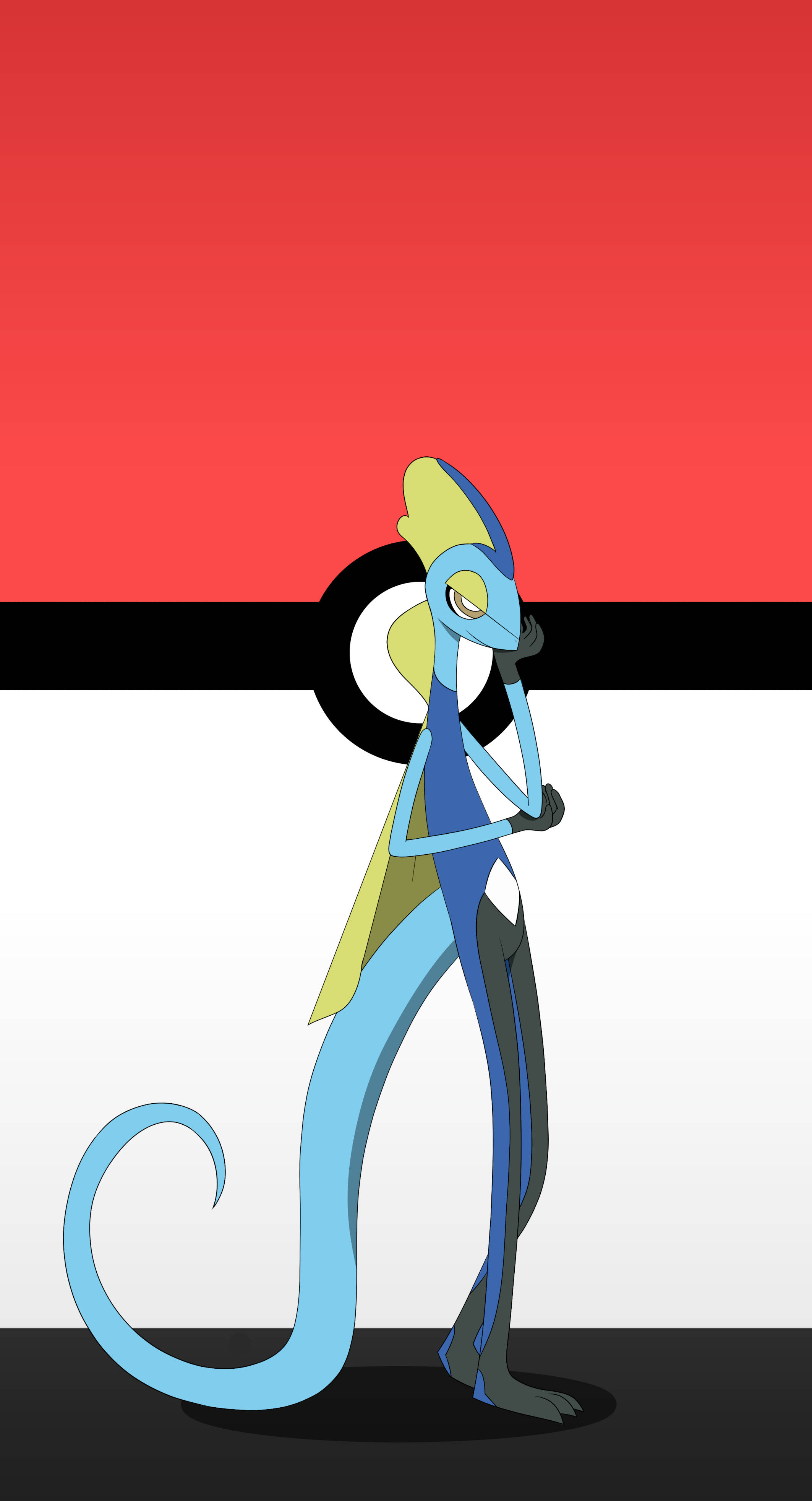 Μινιμαλιστικό φόντο Inteleon με Poké Ball. Ταπετσαρία