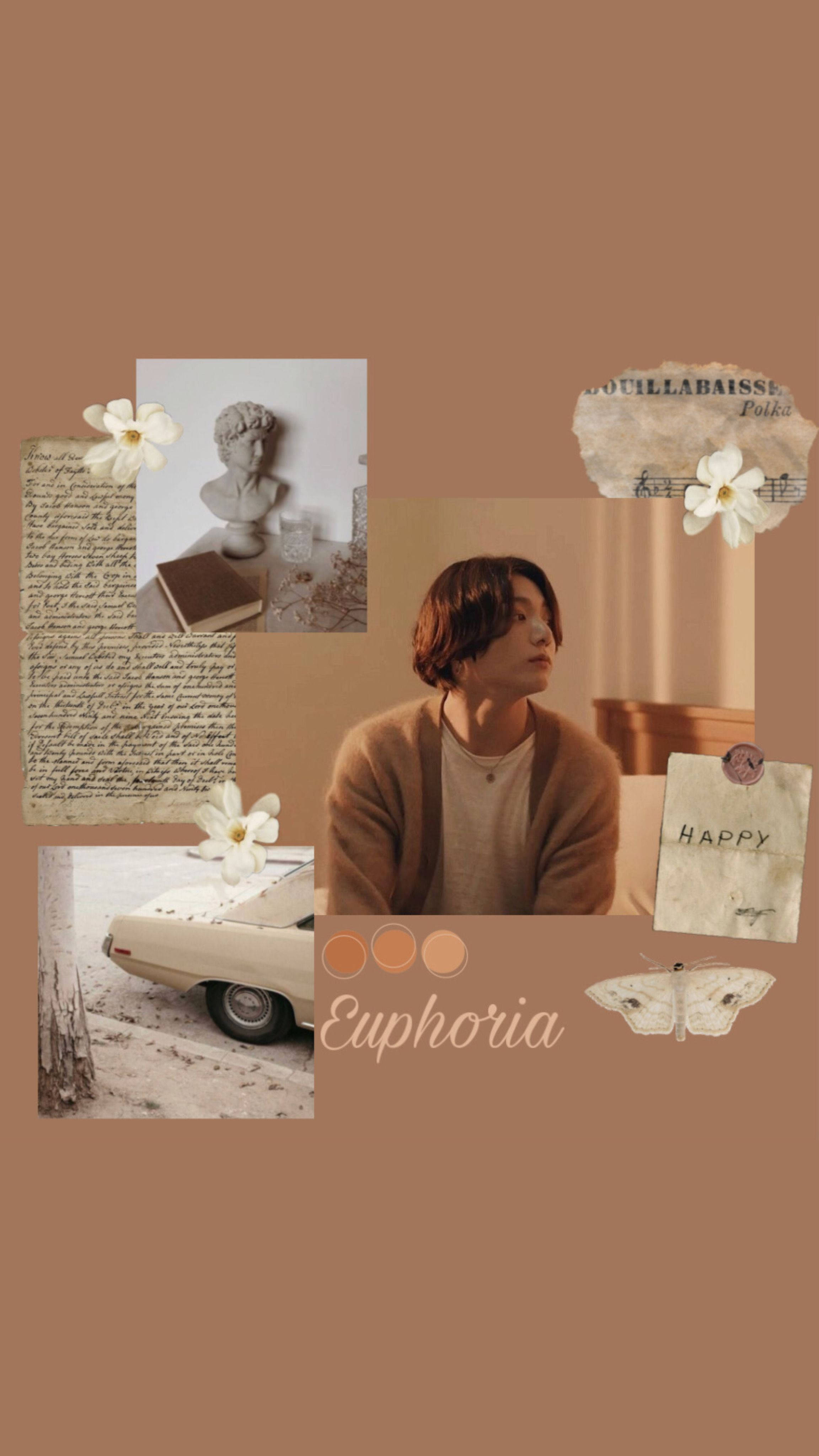 Μπεζ Αισθητική BTS Jungkook Ταπετσαρία