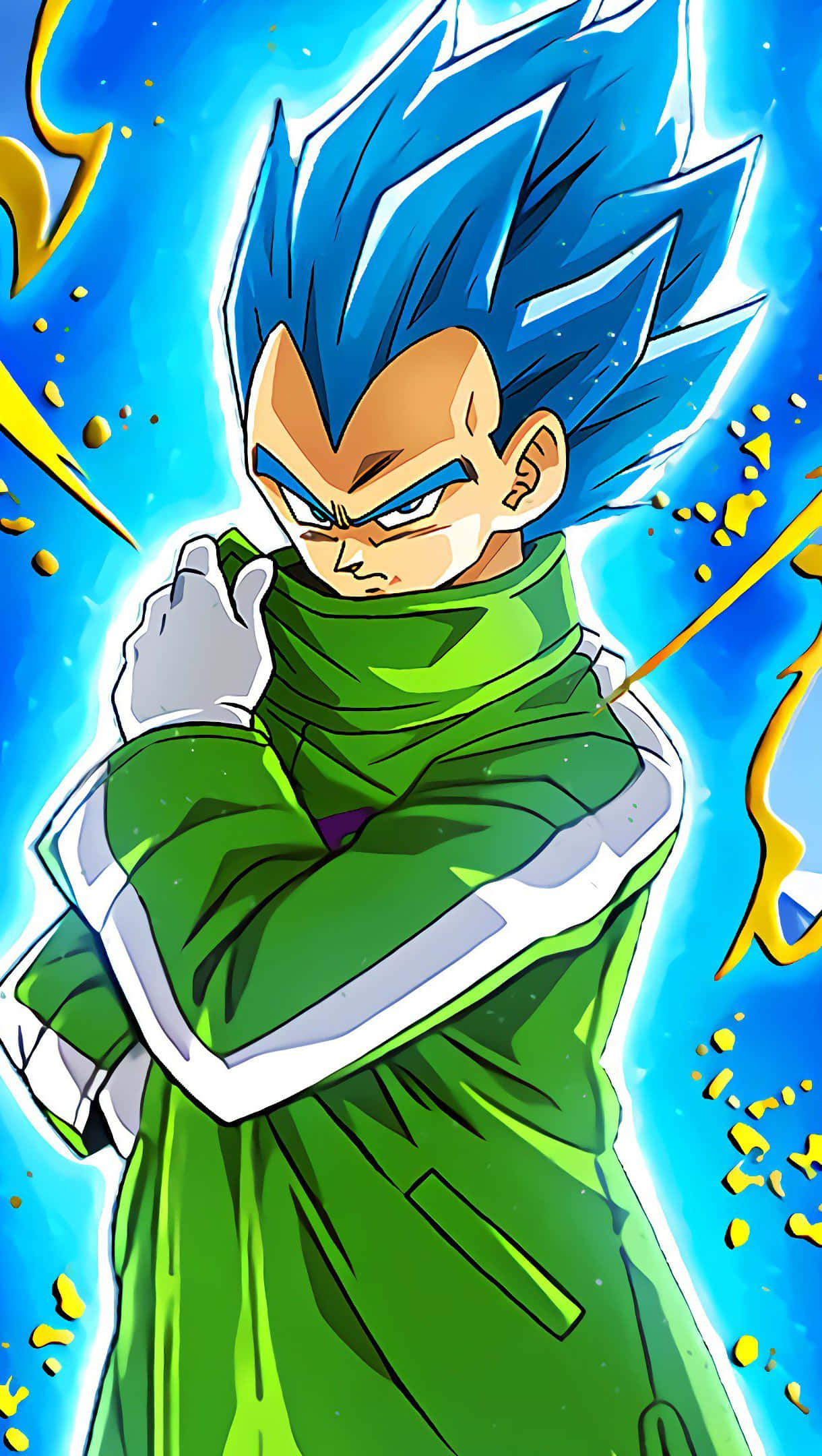 Μπλε Anime Φόντο Vegeta Από το Dragon Ball Ταπετσαρία