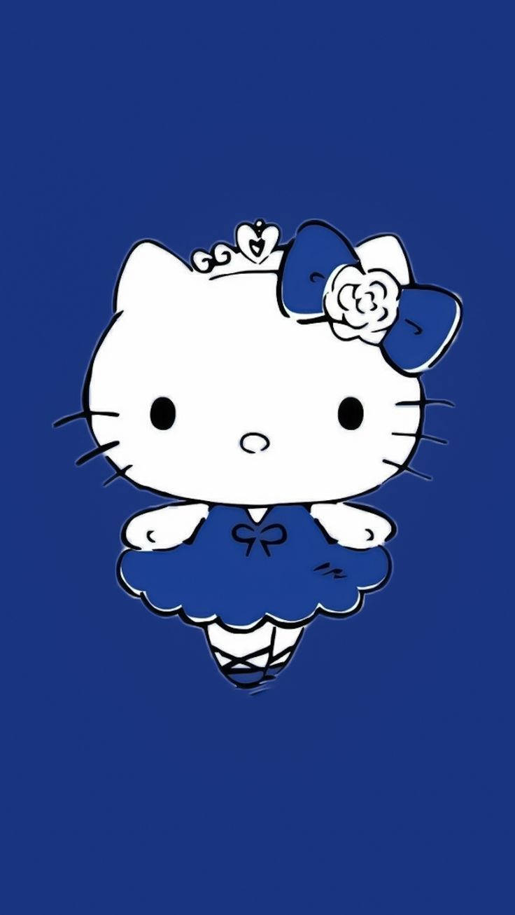 Μπλε Hello Kitty Αισθητική Ταπετσαρία