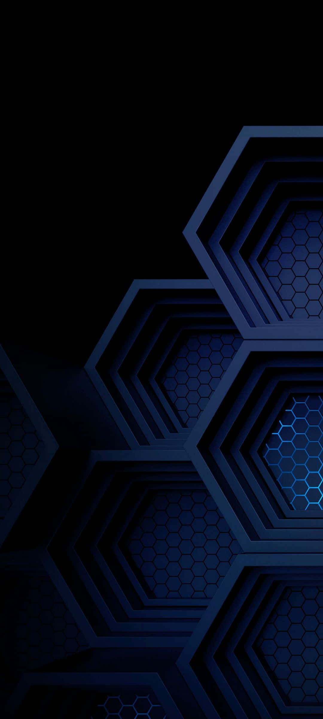 Μπλε Εξάγωνα AMOLED Ταπετσαρία