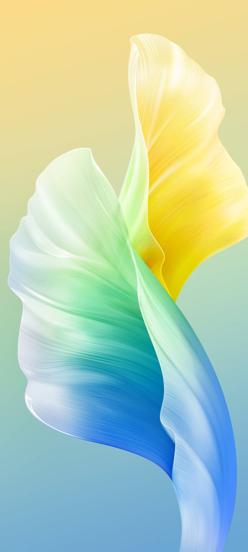Μπλε και Κίτρινο Αφηρημένο Vivo Y20 — Αφηρημένο iPhone Ταπετσαρία