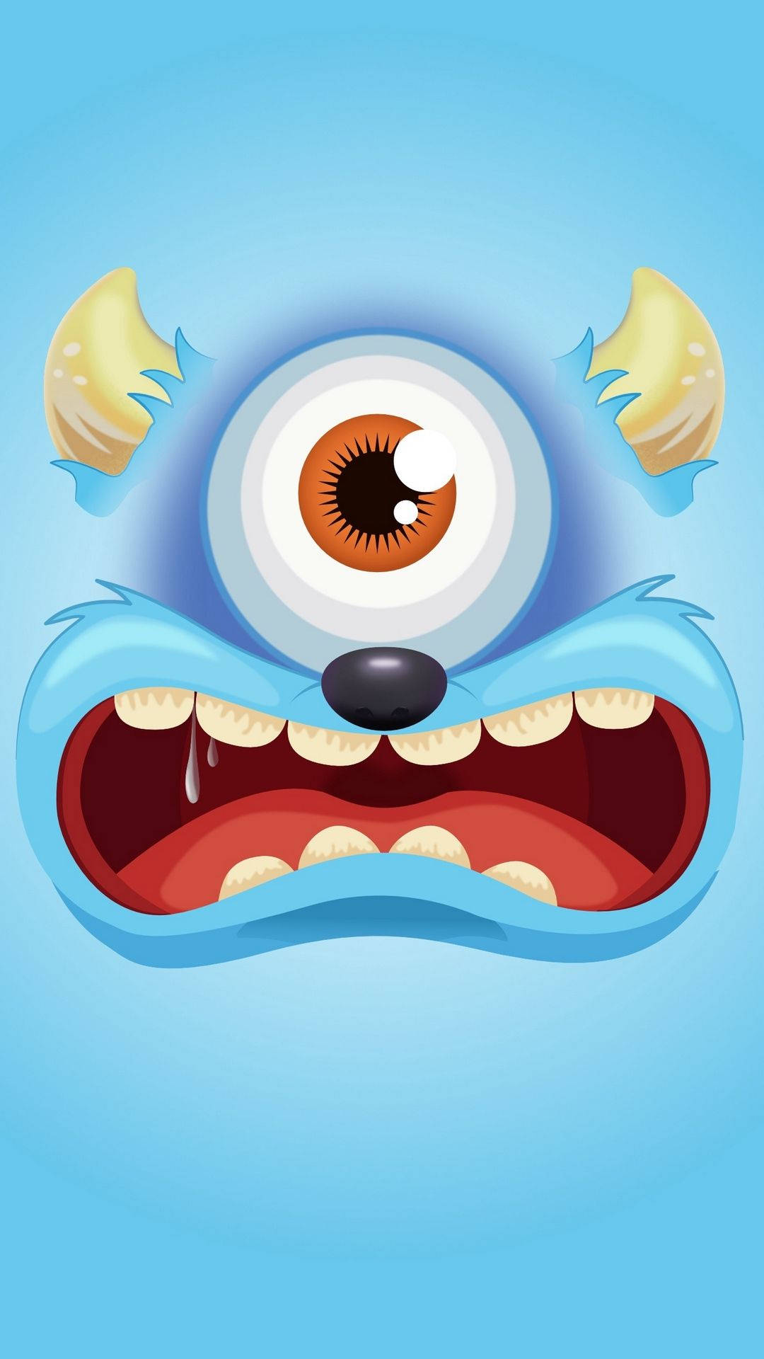 Μπλε Μάτι Τέρας Halloween iPhone Ταπετσαρία