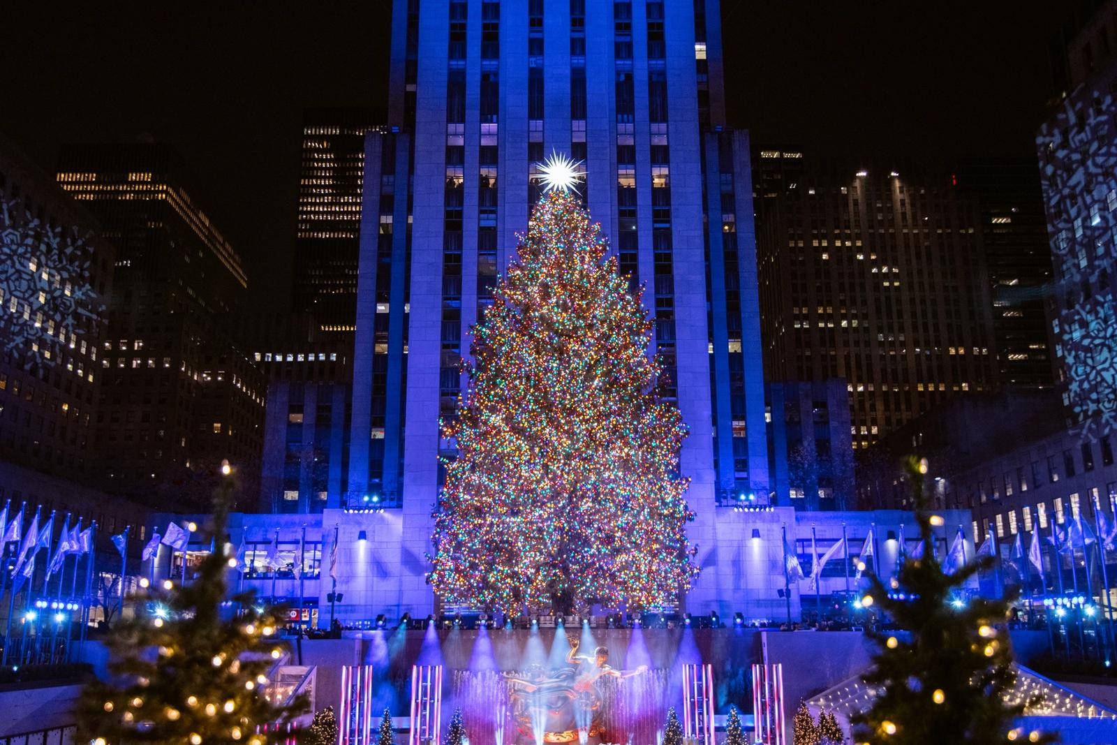 Μπλε Φώτα του Rockefeller Center Ταπετσαρία