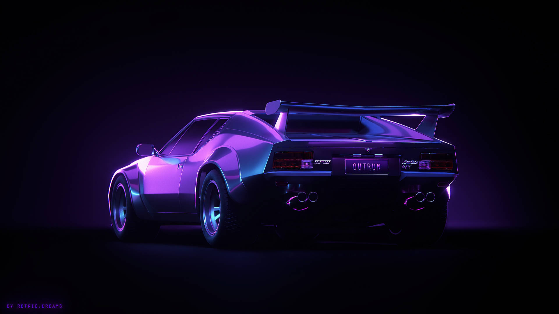 Μωβ Pontiac Αισθητική 4K Αυτοκίνητο — Cool cars GIF Ταπετσαρία