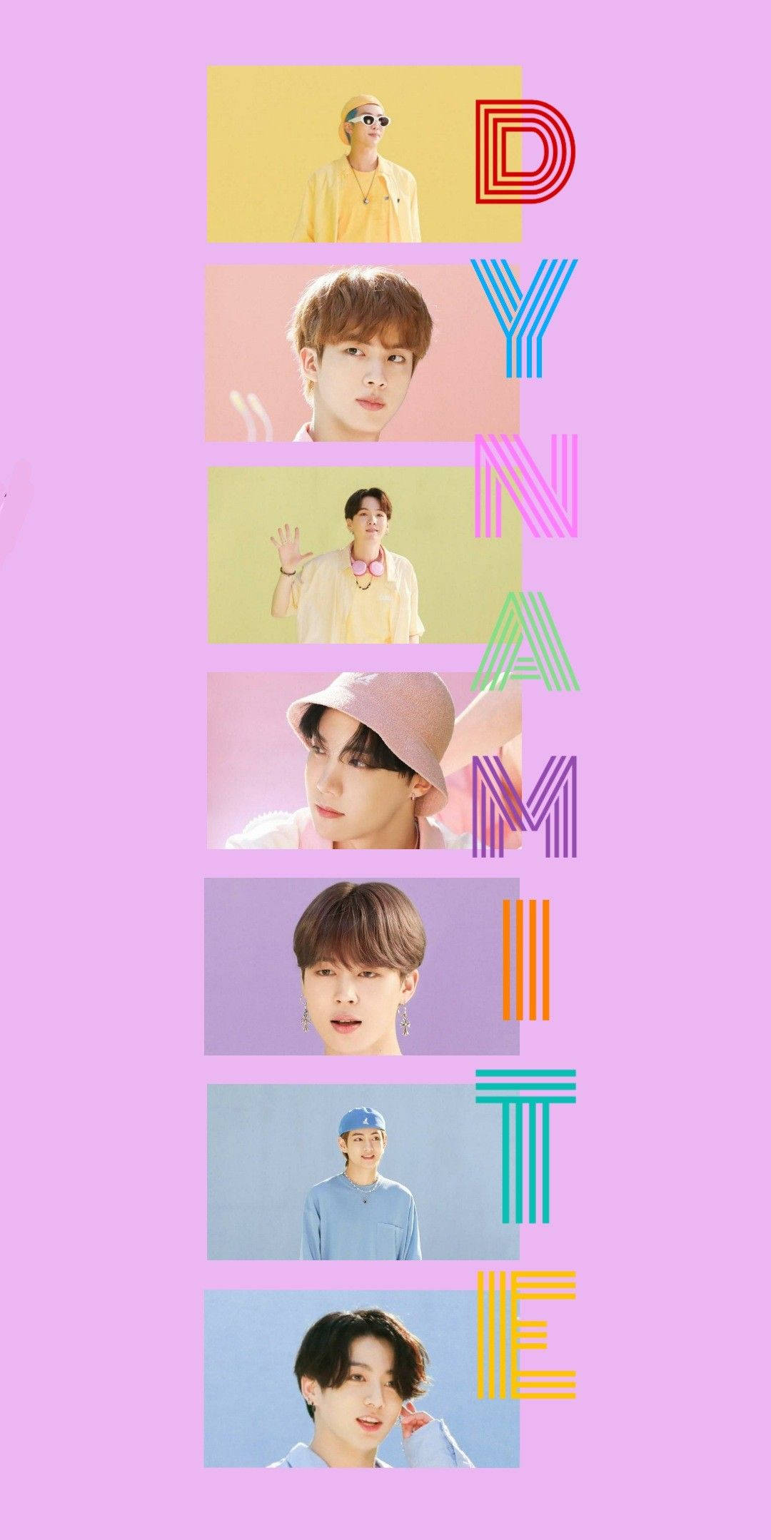Μωβ Αισθητικό BTS Dynamite Κινητό Ταπετσαρία