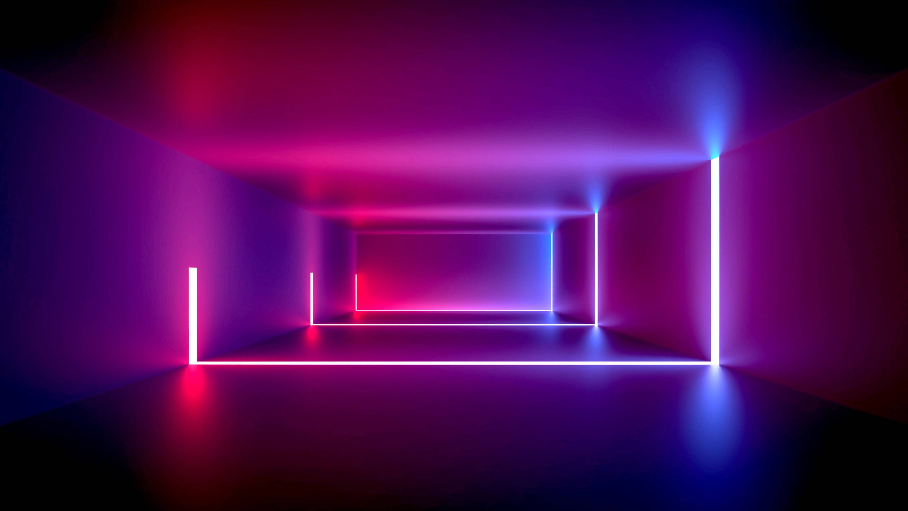 Μωβ Δωμάτιο με LED 4K Ταπετσαρία