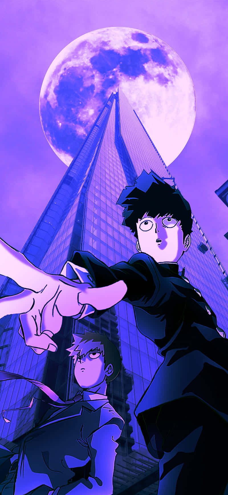 Μωβ Εικόνα Mob Psycho Ταπετσαρία
