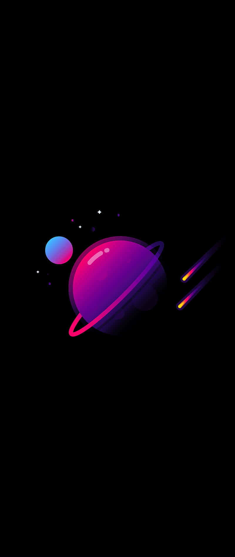 Μωβ Πλανήτης Super Amoled Οθόνη Ταπετσαρία