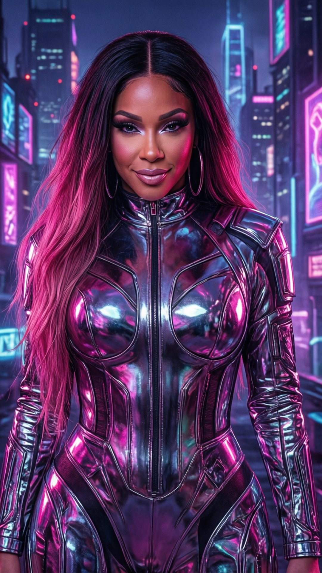 Νέον Cyberpunk Doja Cat Ταπετσαρία