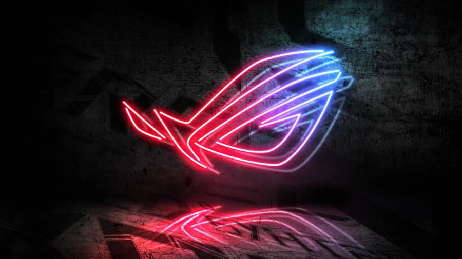 Νέον Μπλε και Κόκκινο Λογότυπο ASUS ROG Ταπετσαρία