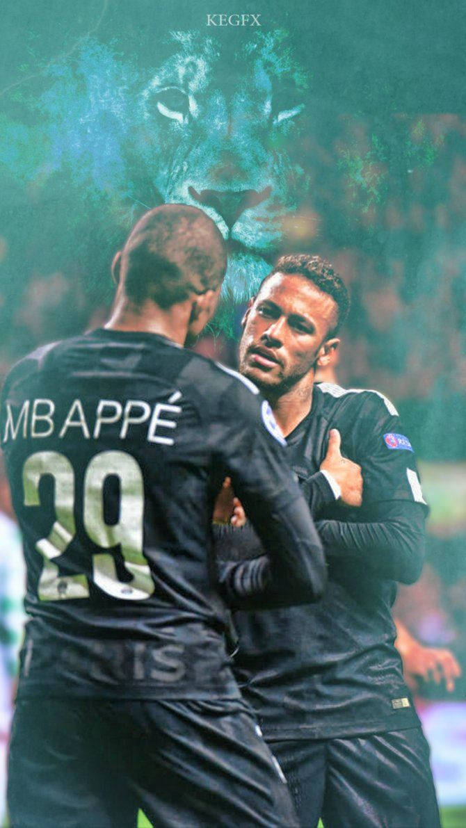 Ταπετσαρία Νεϊμάρ και Εμπαπέ. — Neymar Ταπετσαρία