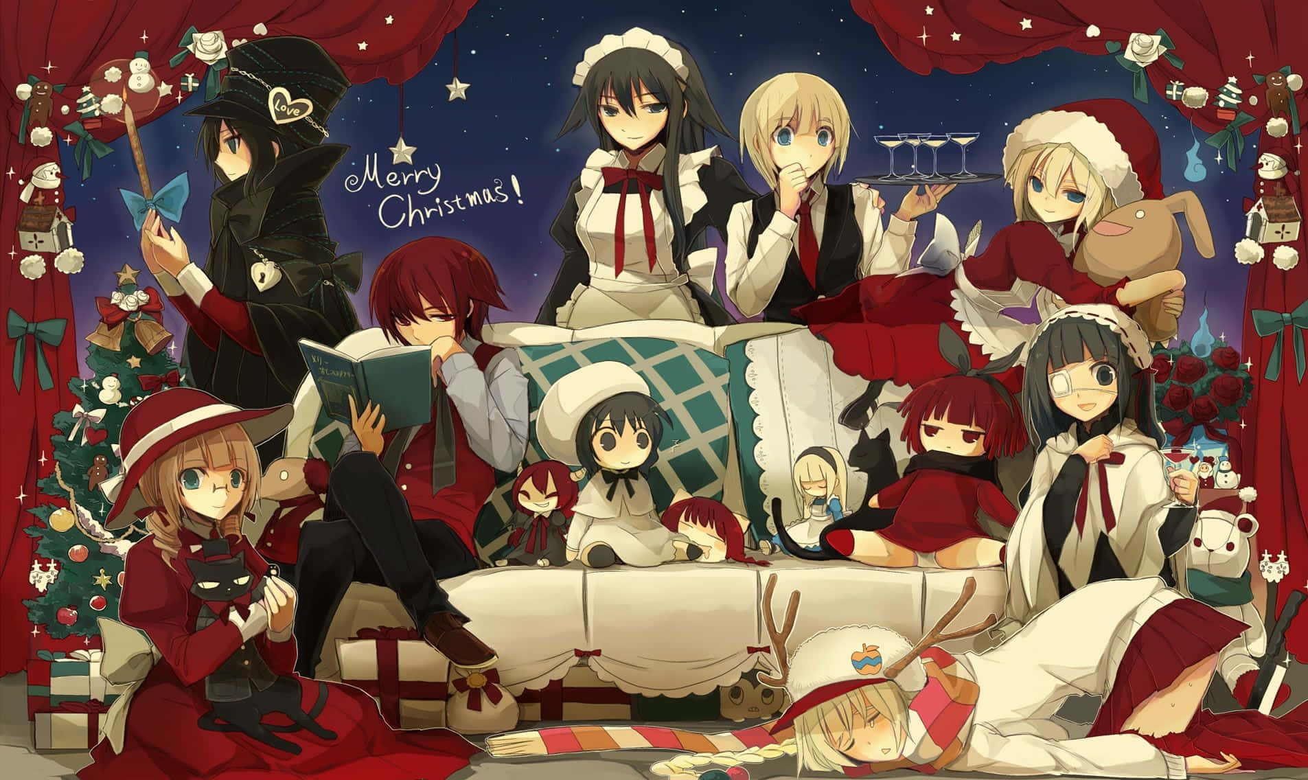 Νιώσε το πνεύμα των Χριστουγέννων Anime Ταπετσαρία
