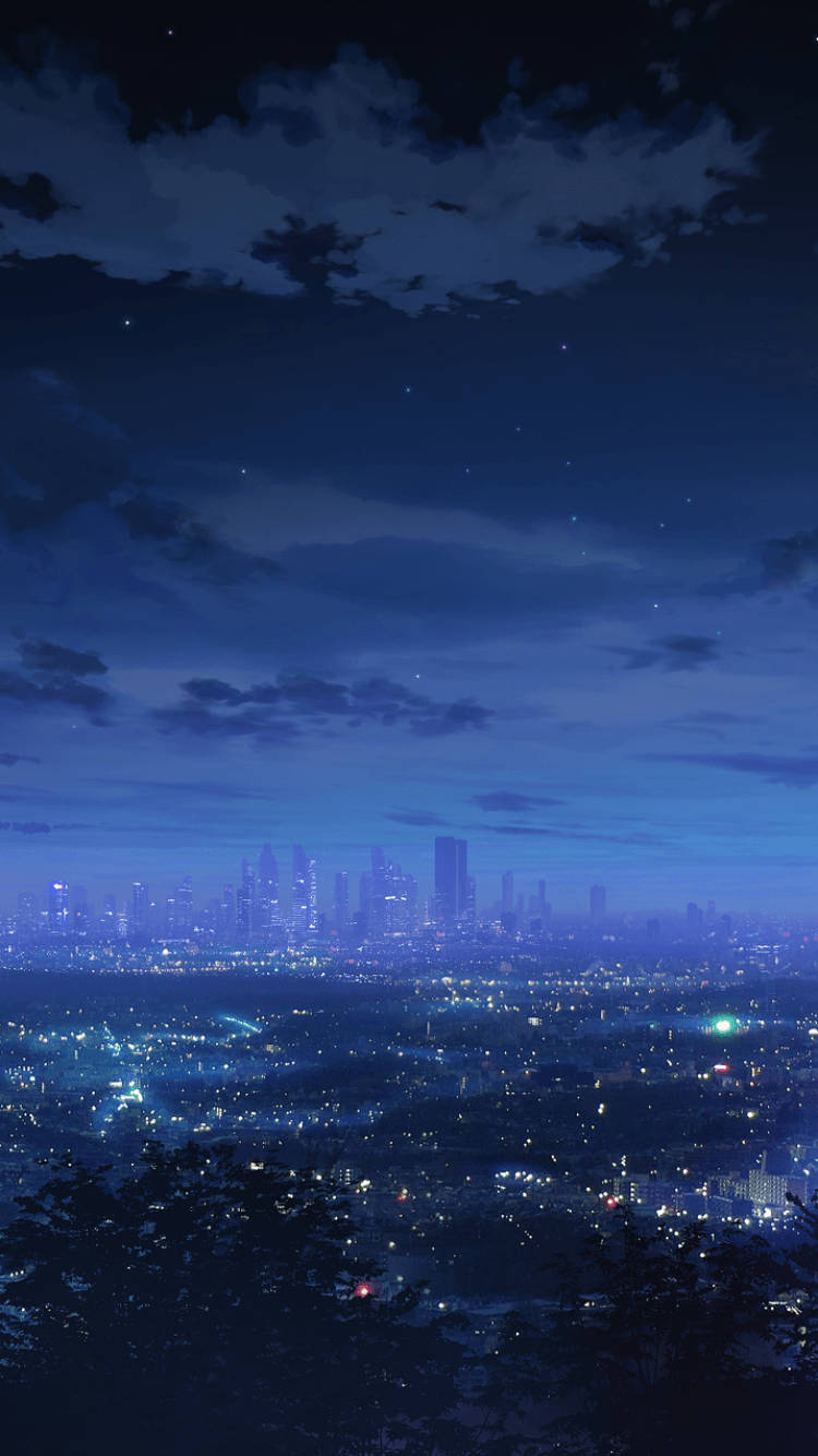 Νυχτερινή Πόλη Anime Αισθητικής Ταπετσαρία