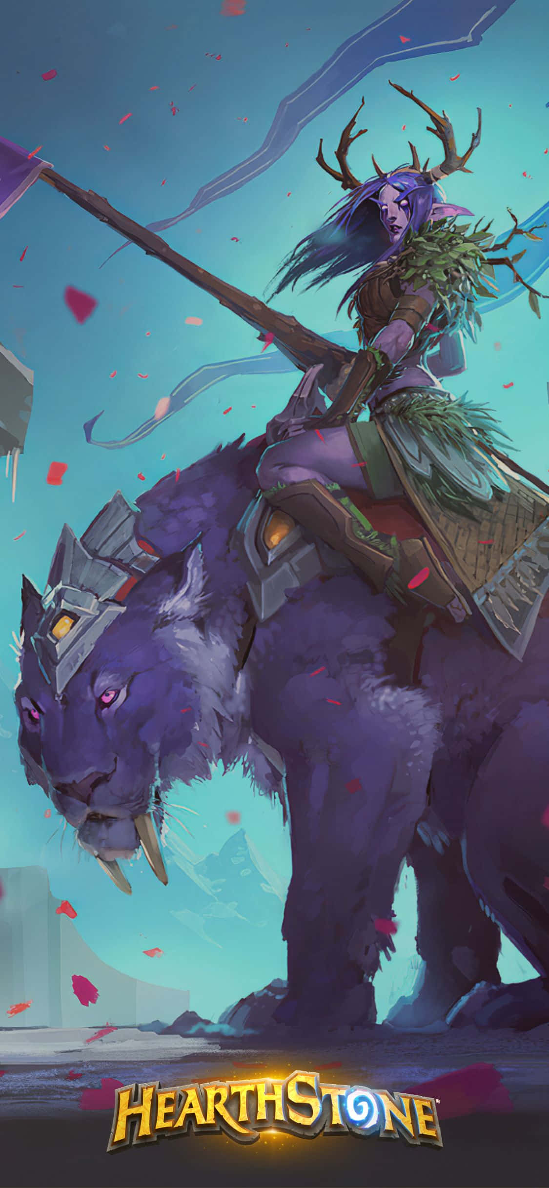 Νυχτερινός Πολεμιστής Ξωτικό iPhone XS Hearthstone Φόντο Ταπετσαρία