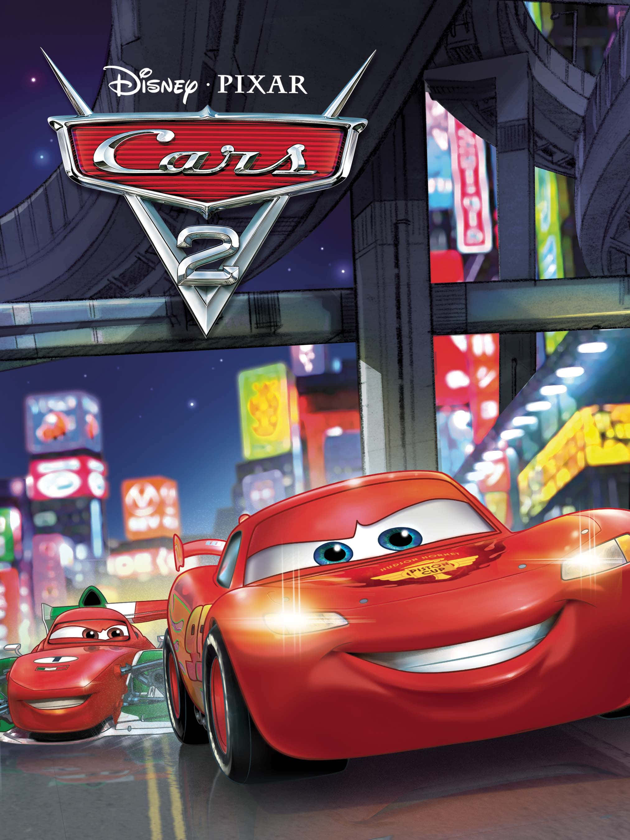 Ο Lightning McQueen παίρνει το προβάδισμα στο Cars 2 Ταπετσαρία