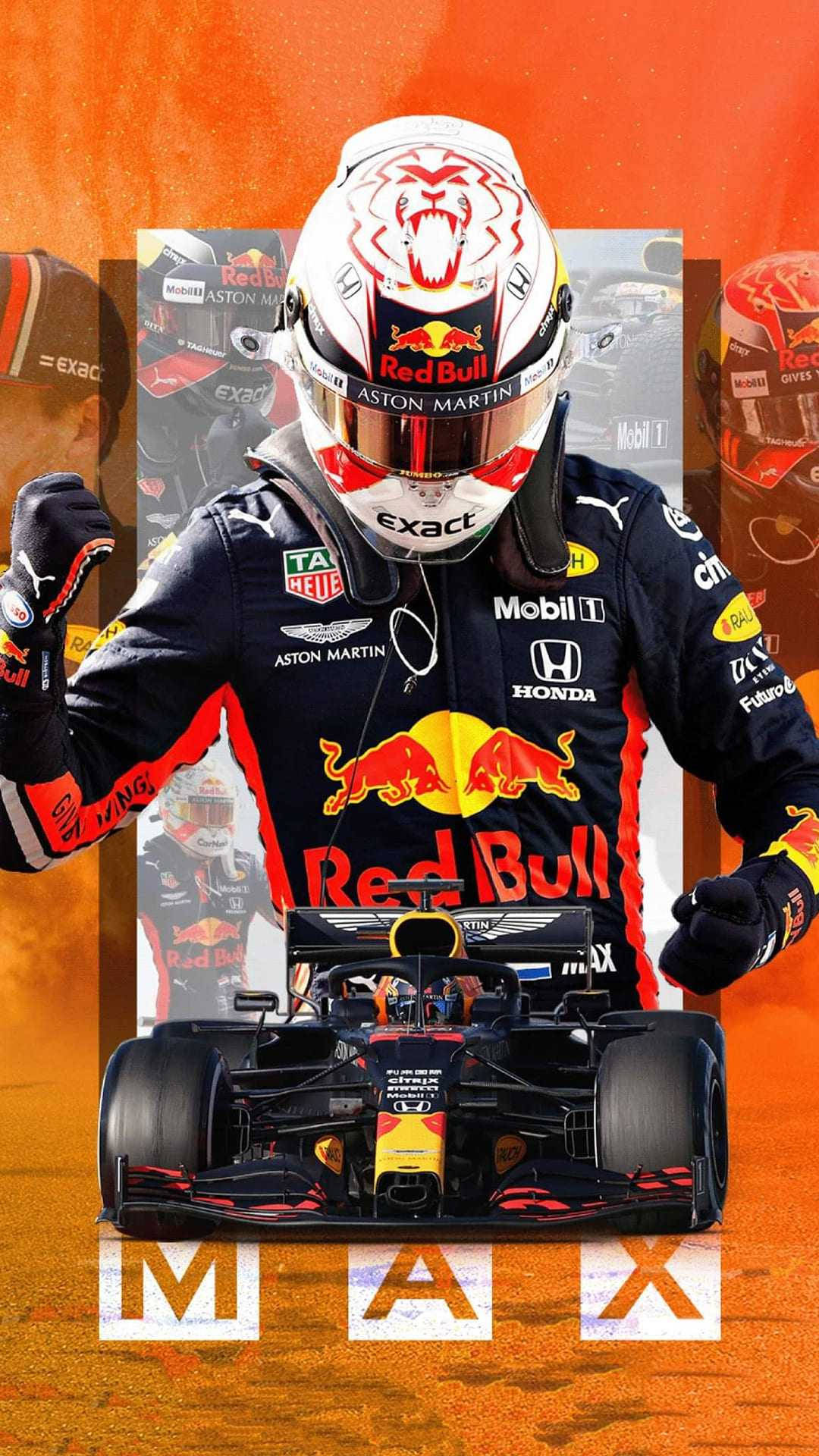 Ο Max Verstappen σε αγώνα με το χαρακτηριστικό του μονοθέσιο της Red Bull Ταπετσαρία