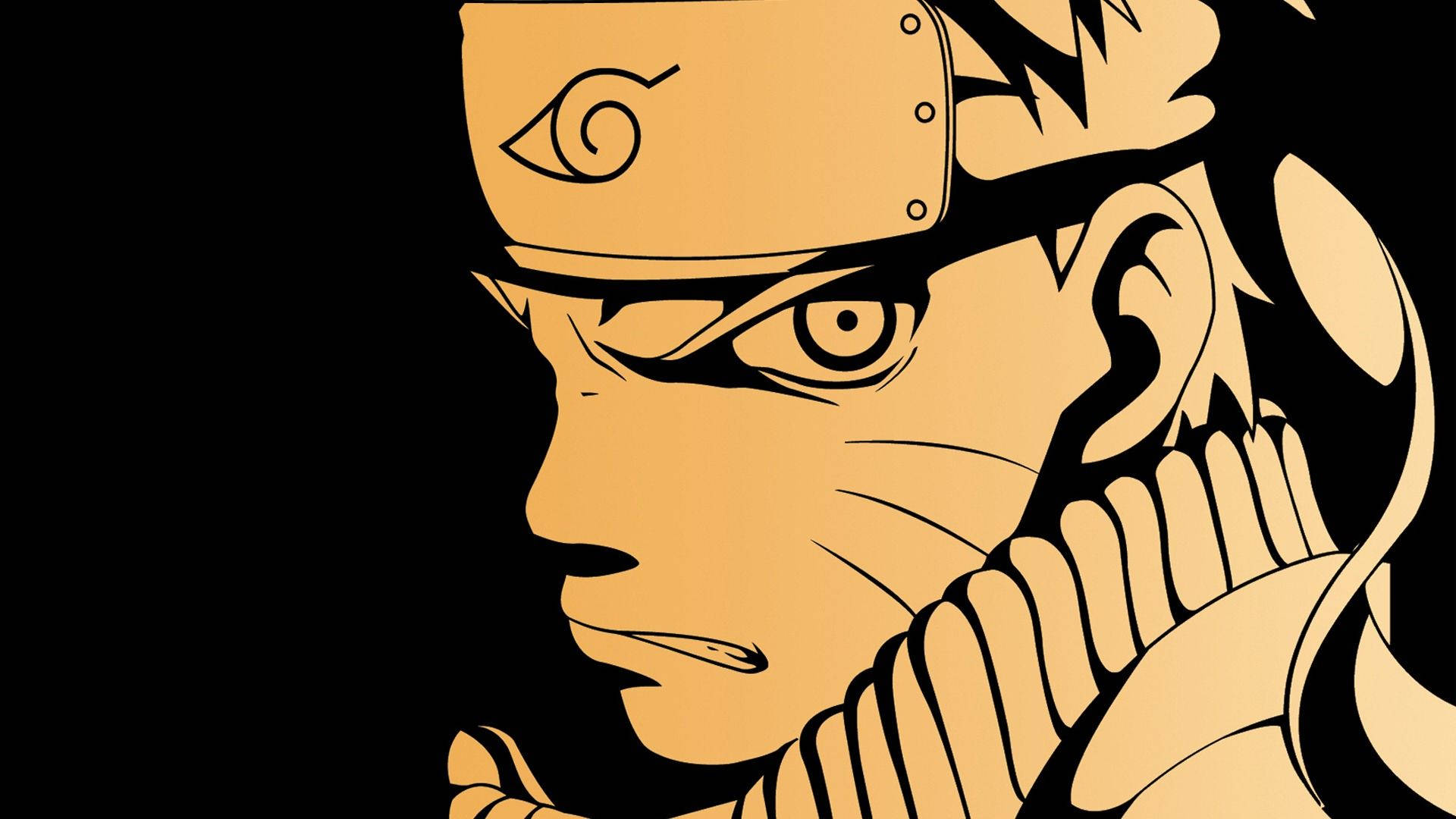 Σχέδιο Naruto σε vintage πορτοκαλί ταπετσαρία έργου τέχνης. — Naruto Ταπετσαρία