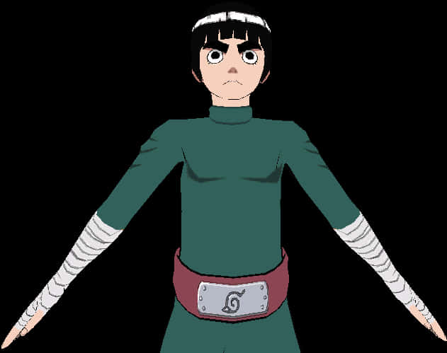 Ο Rock Lee Στέκεται Γεμάτος Αυτοπεποίθηση Ταπετσαρία