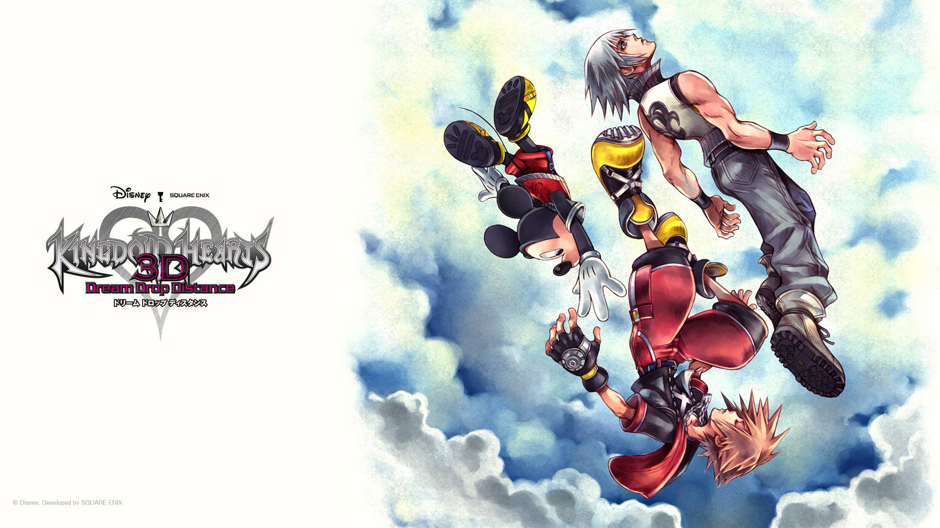 Ο Sora με το λογότυπο του Kingdom Hearts — Anime κινούμενο Ταπετσαρία