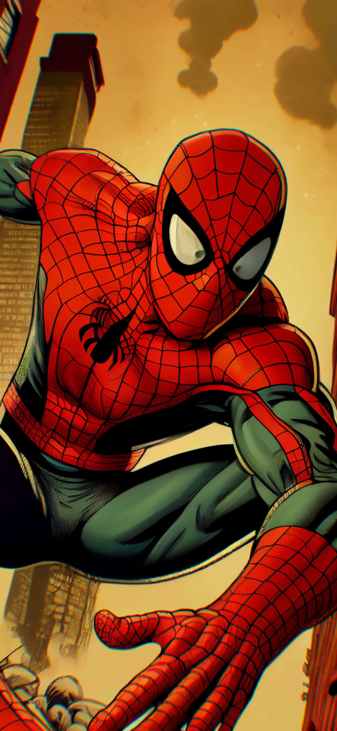 Ο Spiderman Σκαρφαλώνει Τολμηρά Πάνω από την Πόλη Ταπετσαρία
