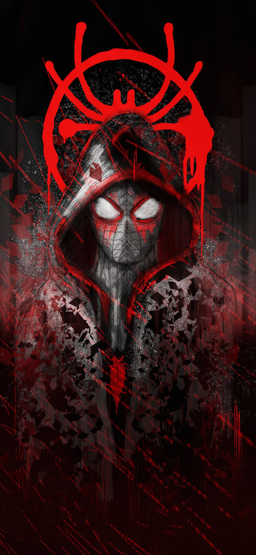 Ταπετσαρία Έργου Τέχνης Spiderman με Κουκούλα — Spider Man Ταπετσαρία