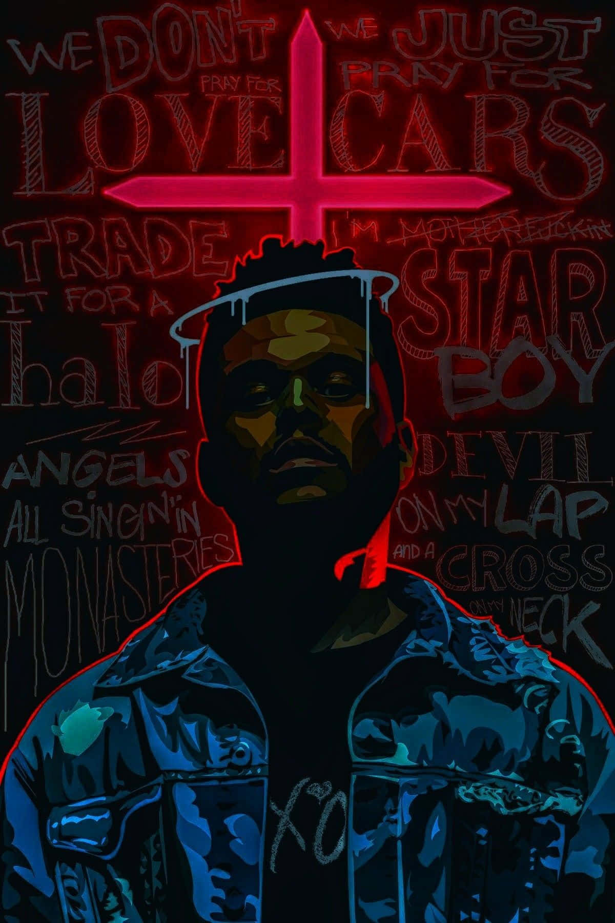 Ο The Weeknd να ερμηνεύει στη σκηνή Ταπετσαρία