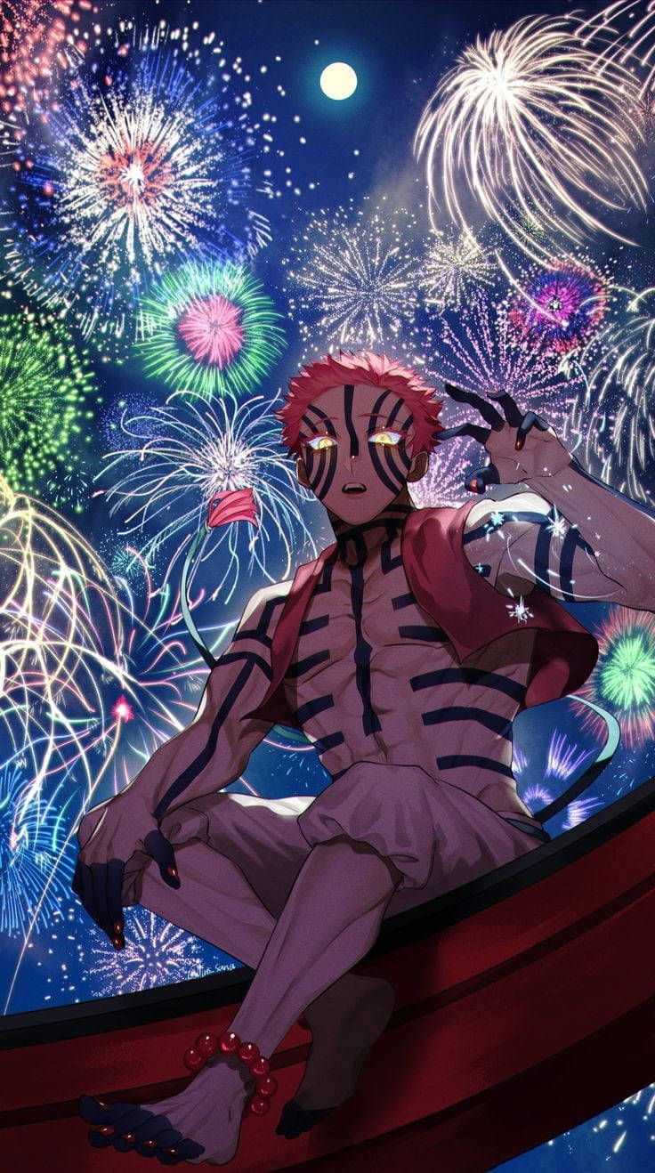 Ο Ακάζα των Δώδεκα Κιζούκι από το Demon Slayer Ταπετσαρία