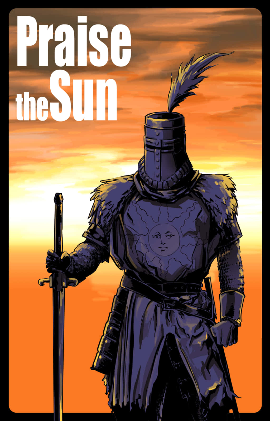 Ο Εκλεκτός Νεκρός, Solaire της Astora, δανείζει τη δύναμή του στον σκοπό Ταπετσαρία