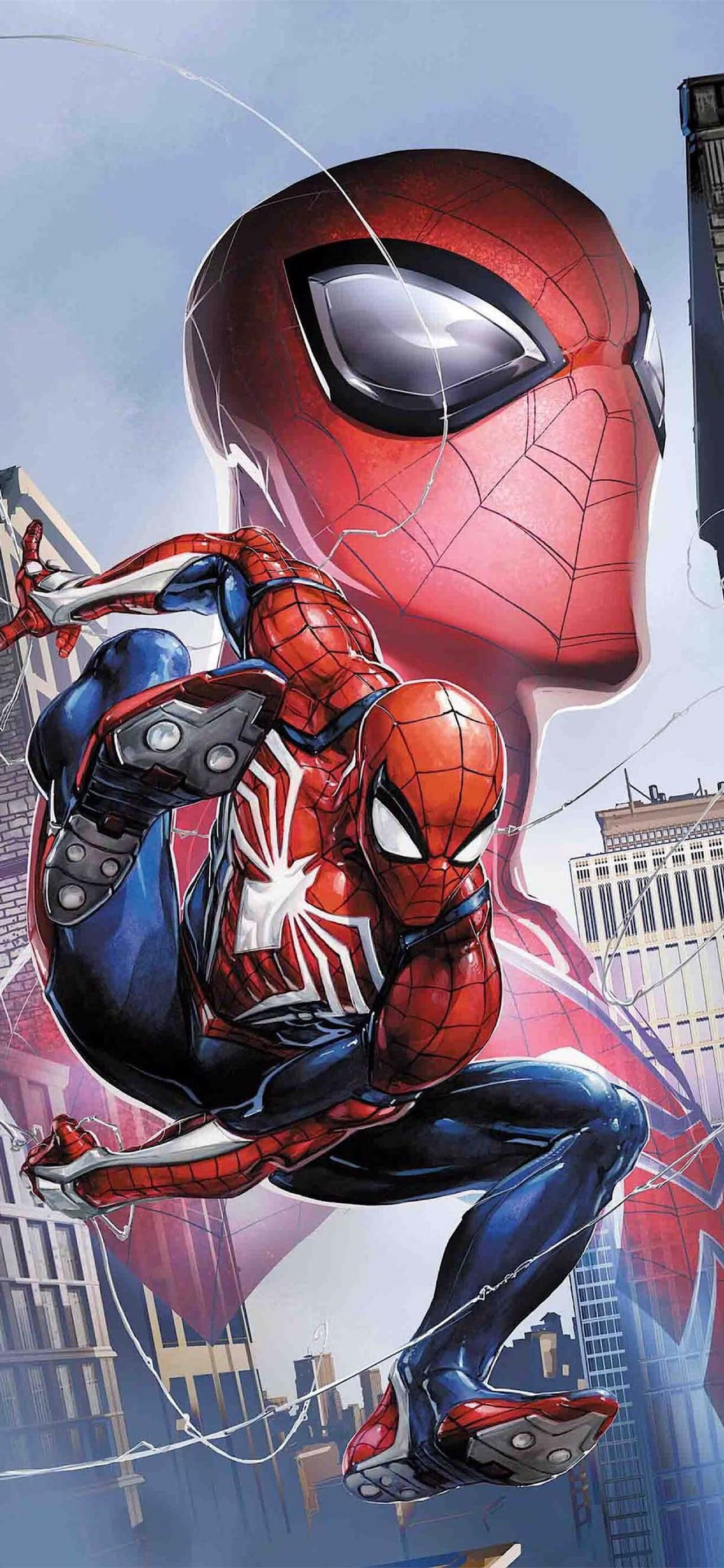 Ο εμβληματικός ριψοκίνδυνος Spider-Man Ταπετσαρία