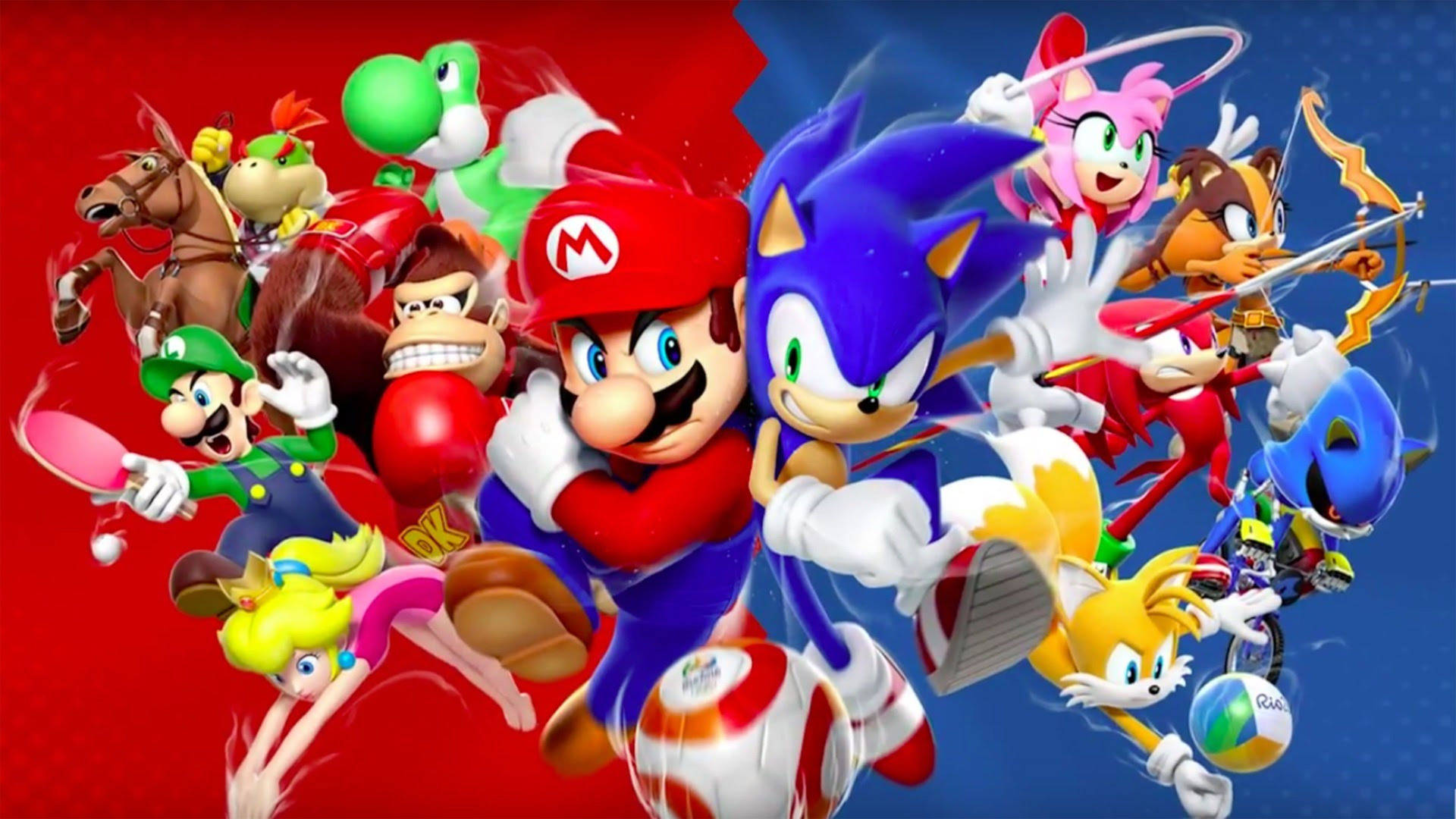 Εξώφυλλο ταπετσαρίας HD του Mario & Sonic στους Ολυμπιακούς Αγώνες του Ρίο 2016. — Sonic Ταπετσαρία