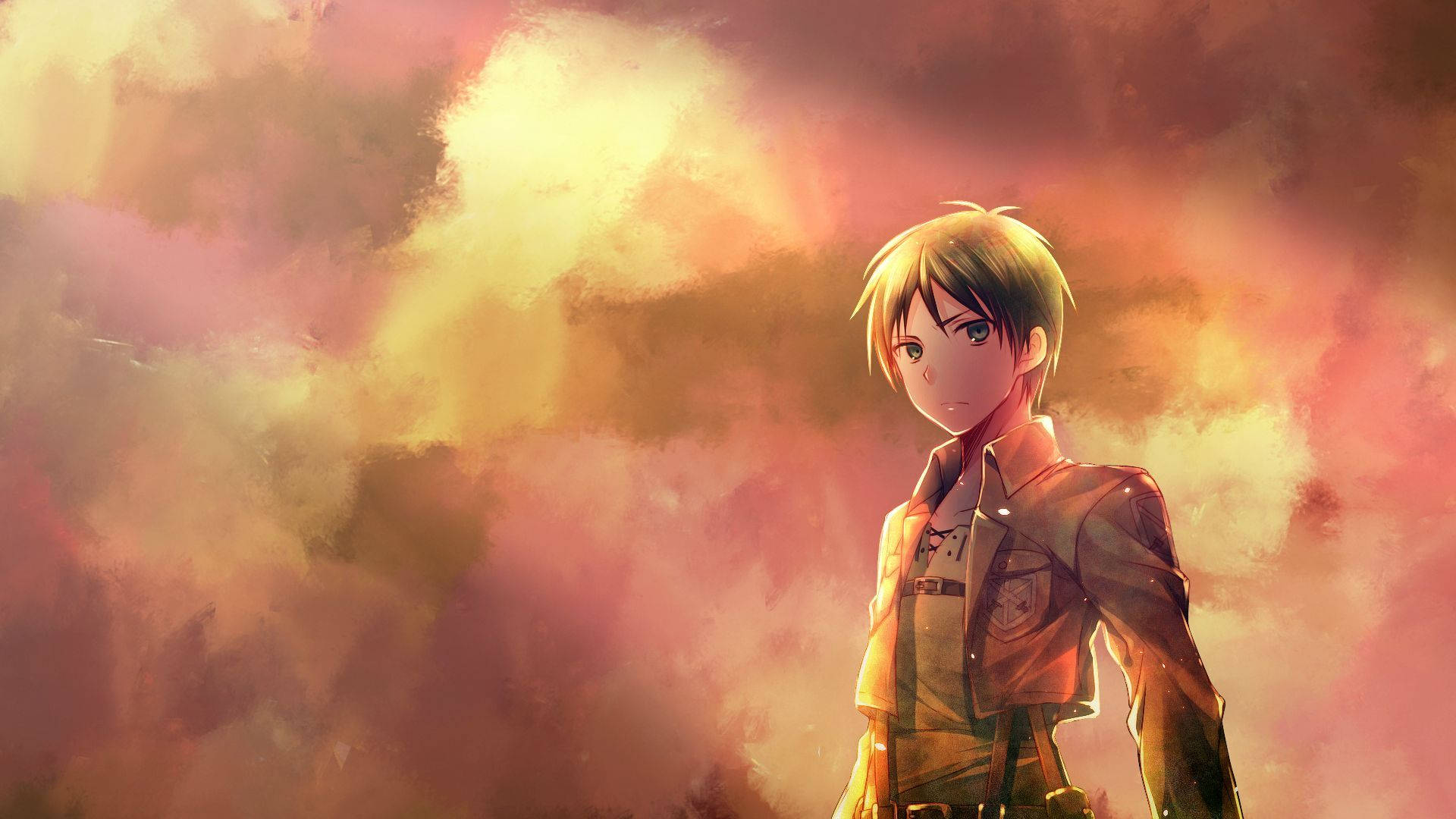 Ταπετσαρία Attack on Titan του Έρεν Γέγκερ με τη στρατιωτική του στολή. — Attack On Titan Ταπετσαρία