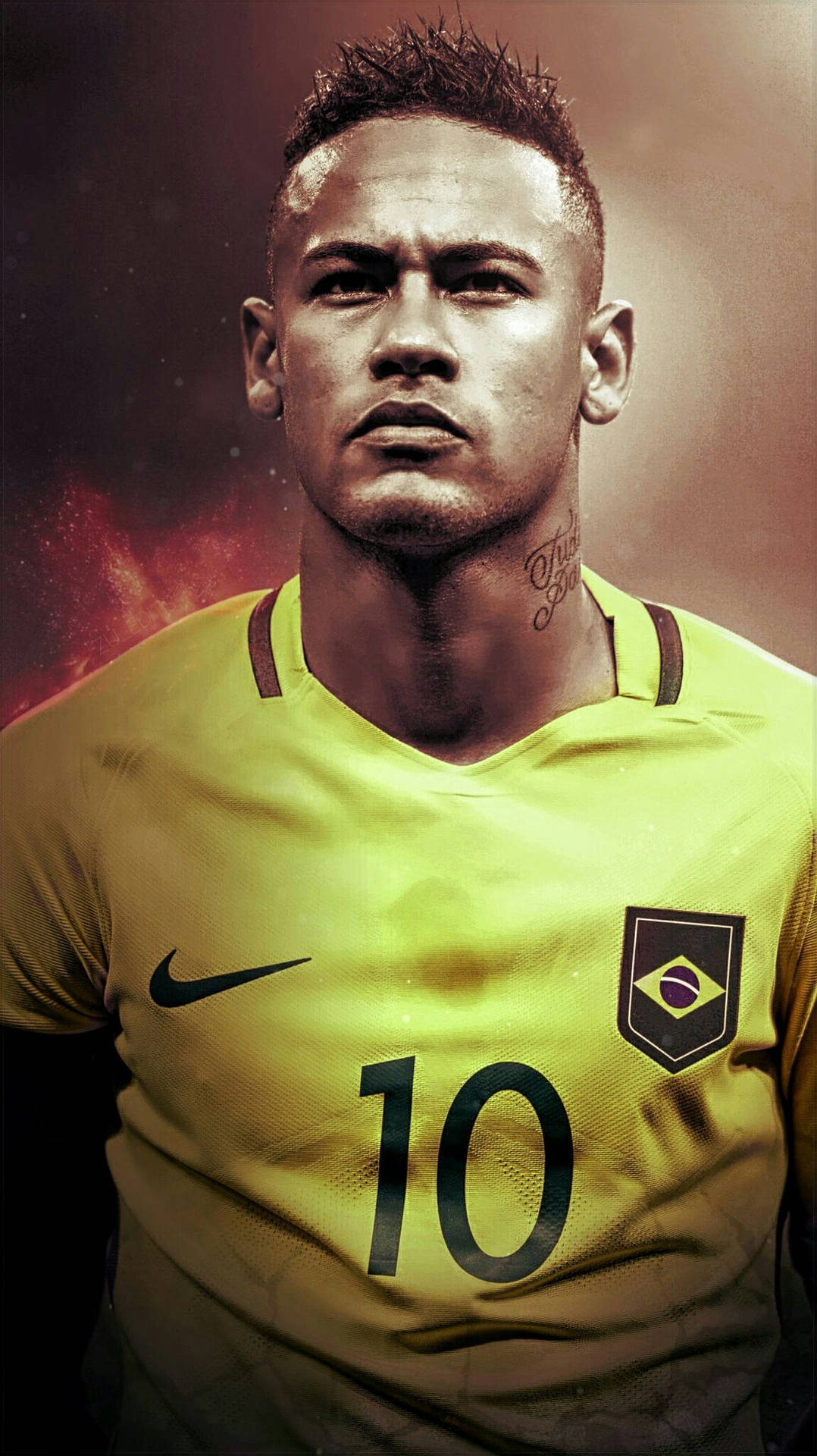 Ταπετσαρία Σκληρός Νεϊμάρ για τη Βραζιλία. — Neymar Ταπετσαρία